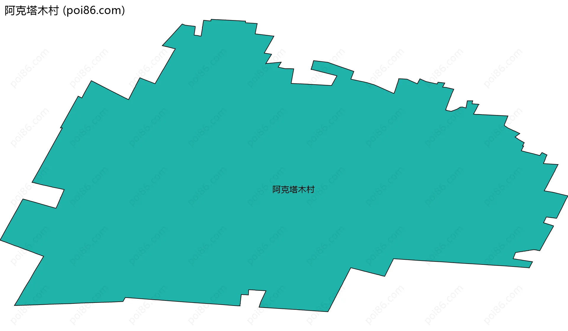 阿克塔木村边界地图