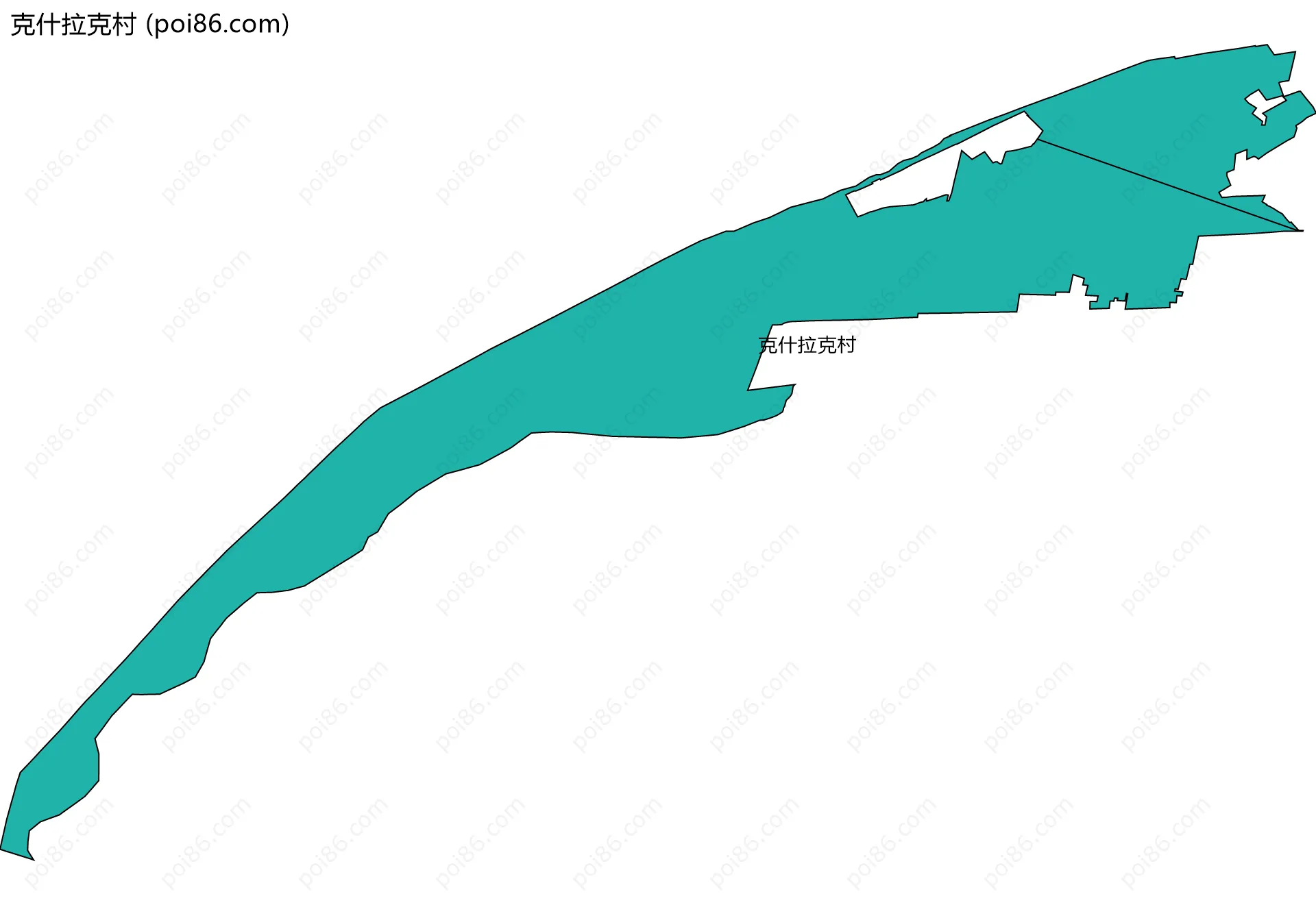 克什拉克村边界地图