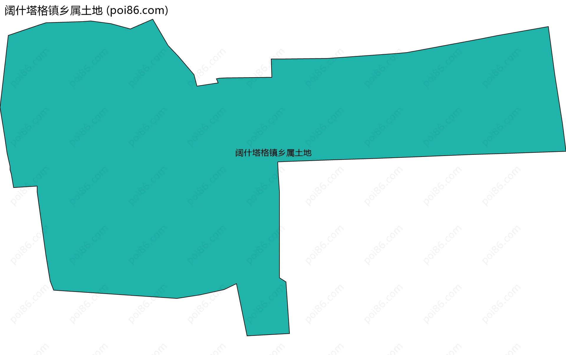 阔什塔格镇乡属土地边界地图