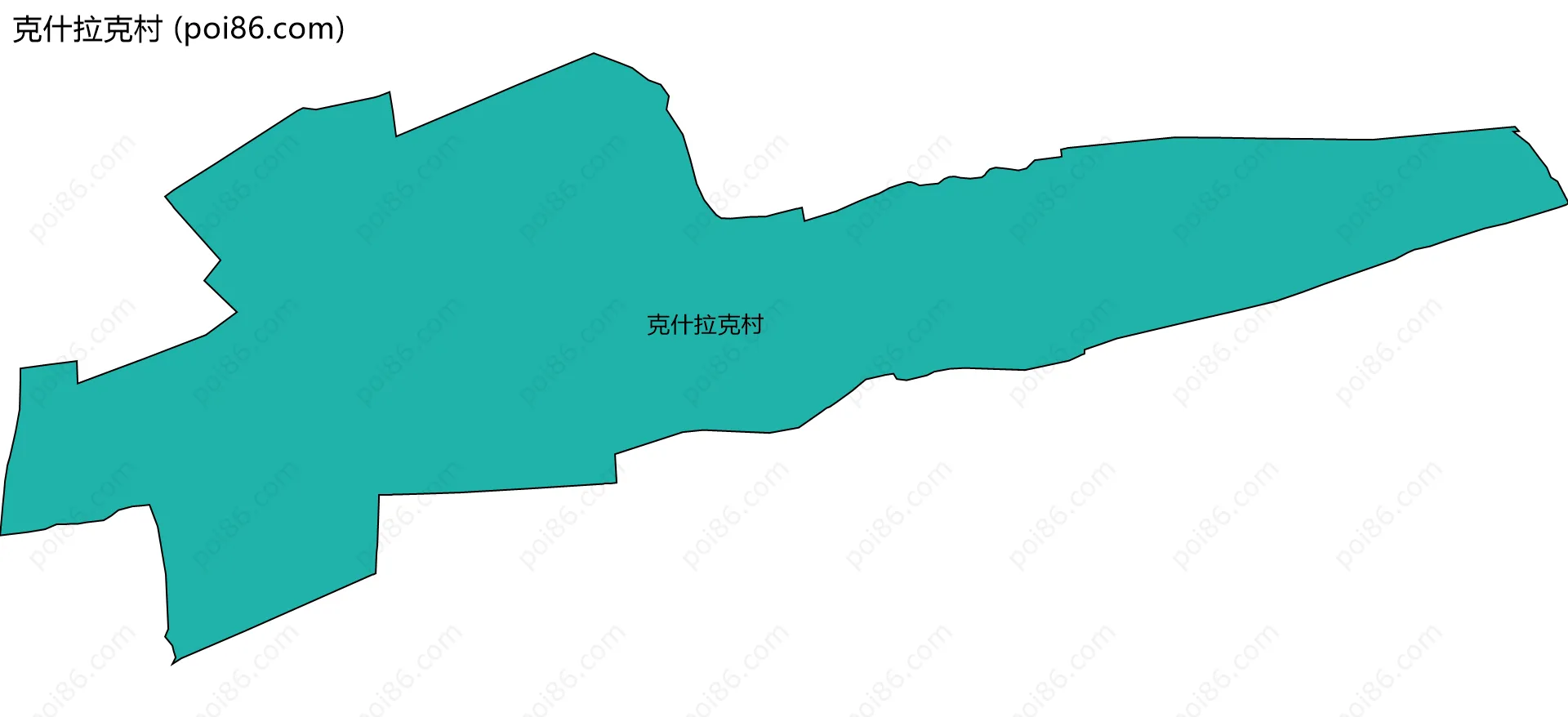 克什拉克村边界地图