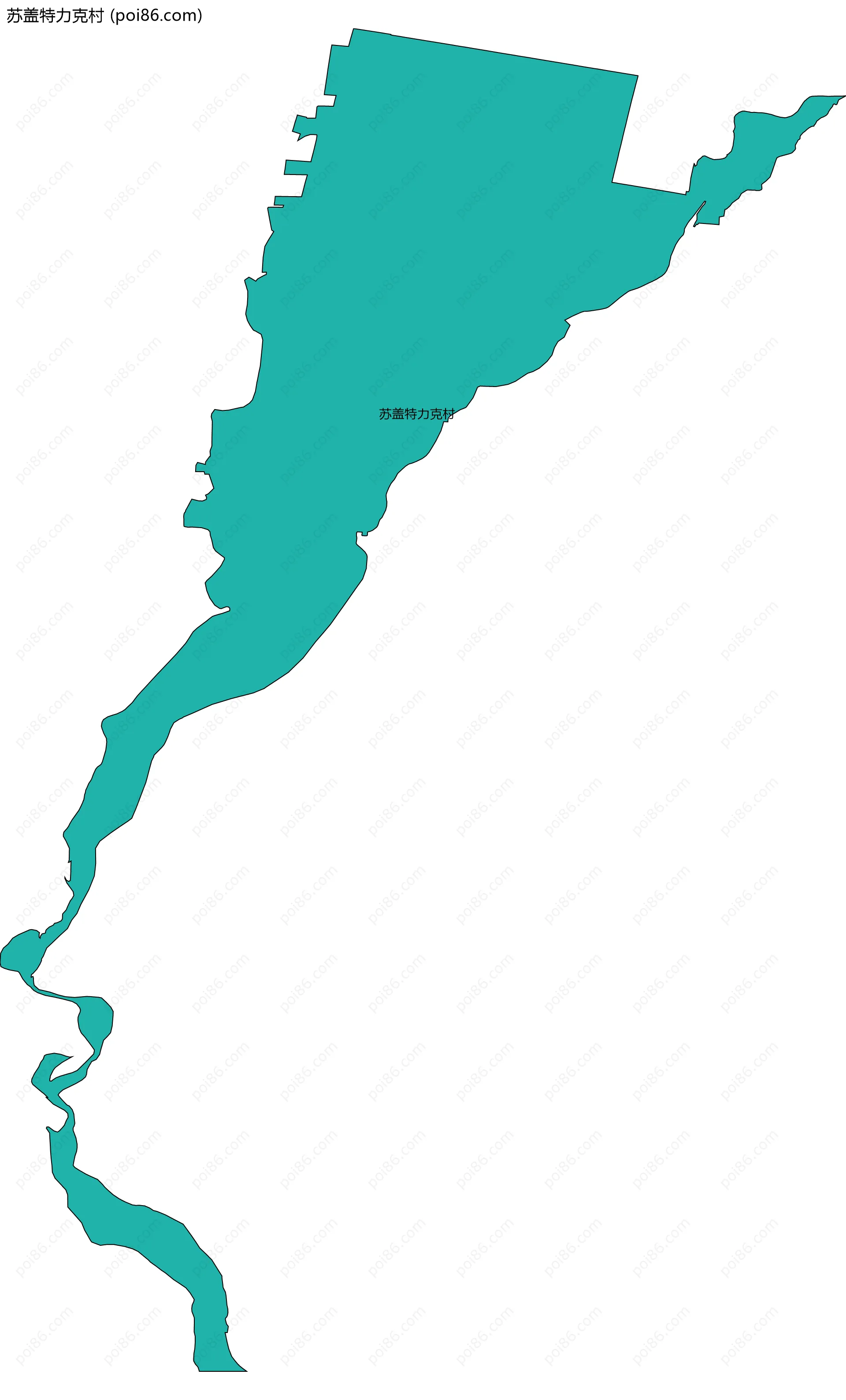 苏盖特力克村边界地图