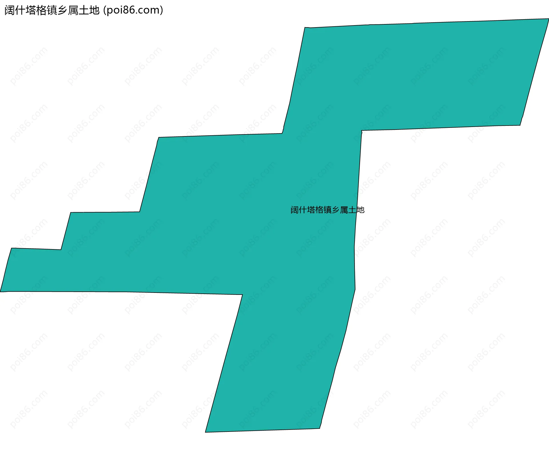 阔什塔格镇乡属土地边界地图