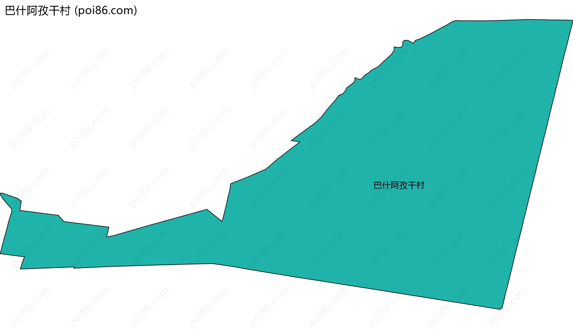 巴什阿孜干村边界地图
