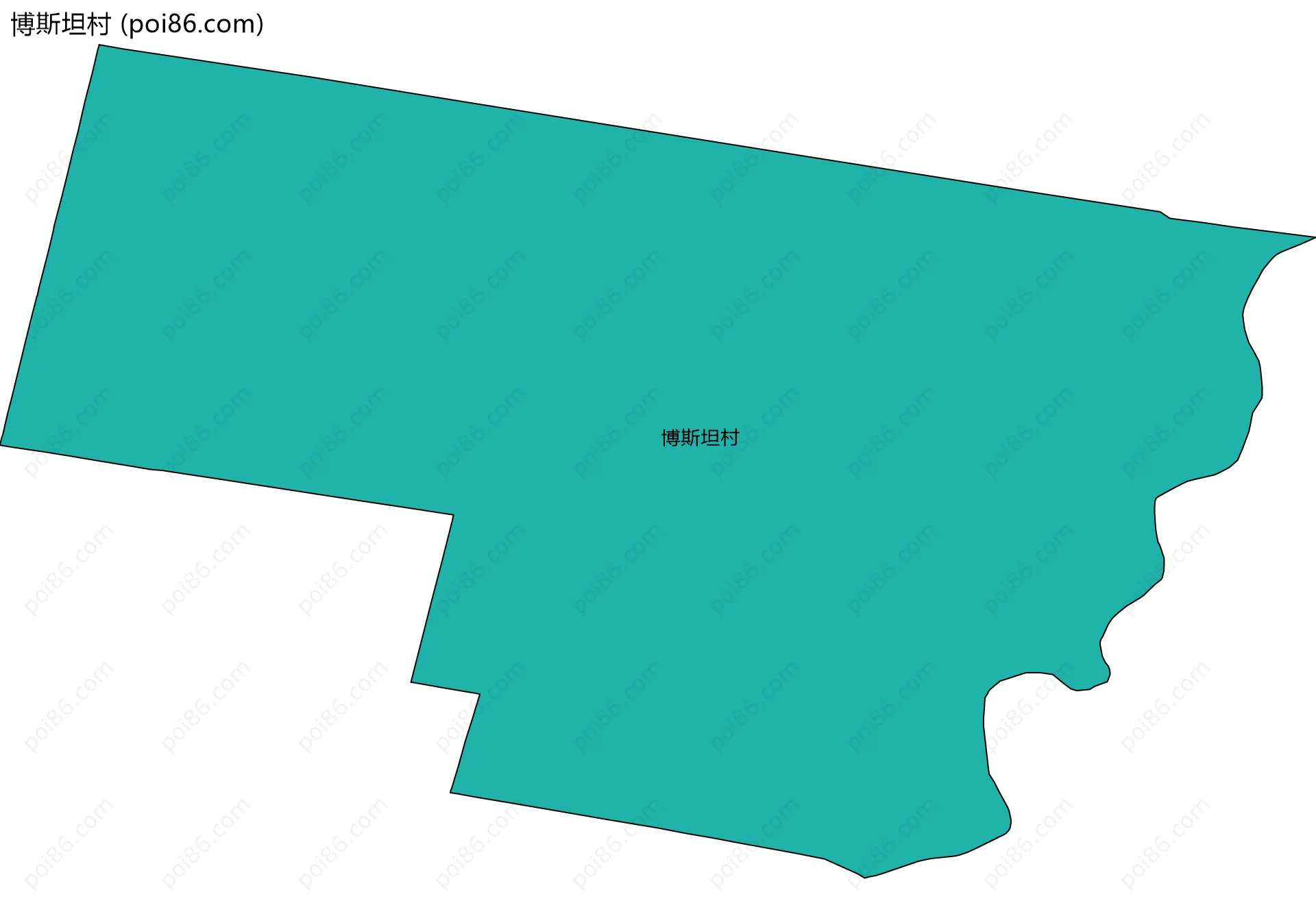 博斯坦村边界地图