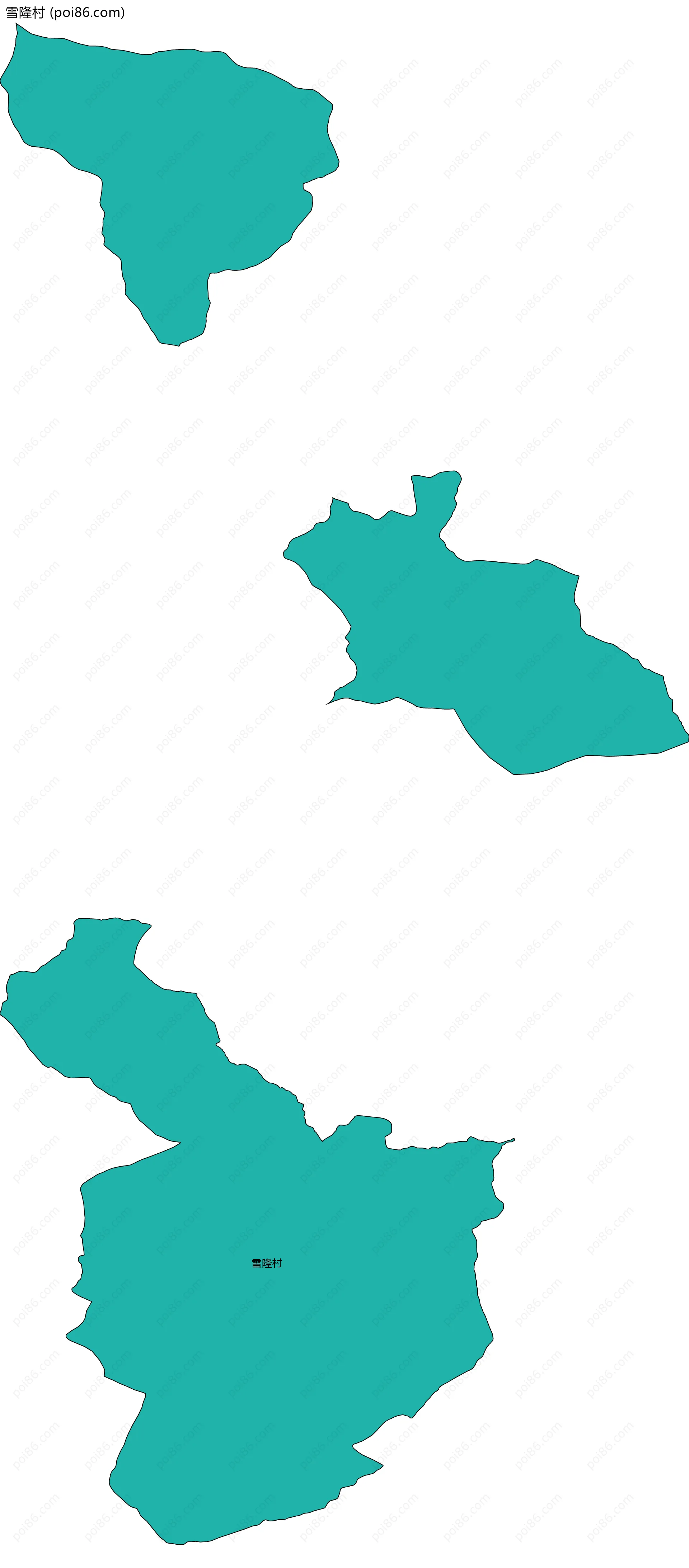 雪隆村边界地图