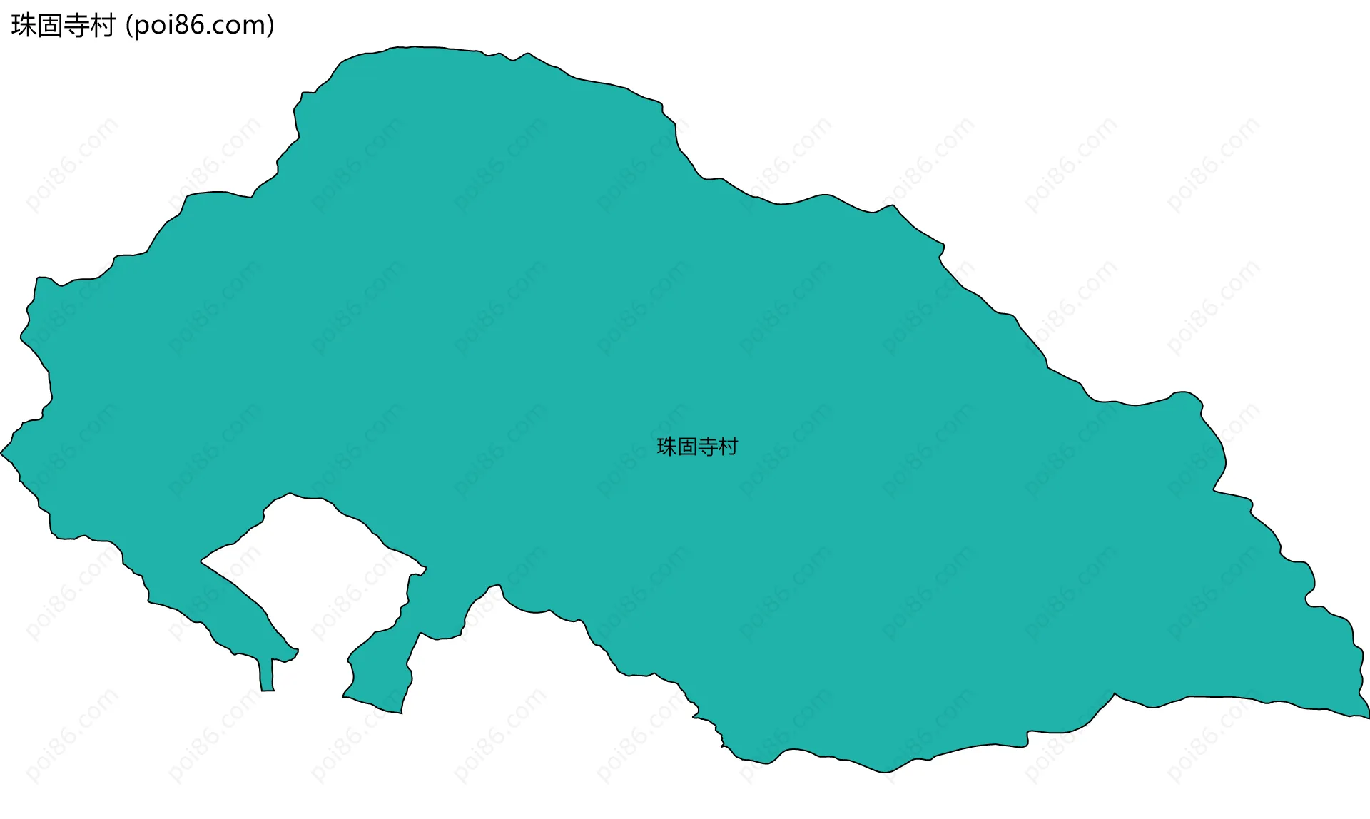 珠固寺村边界地图