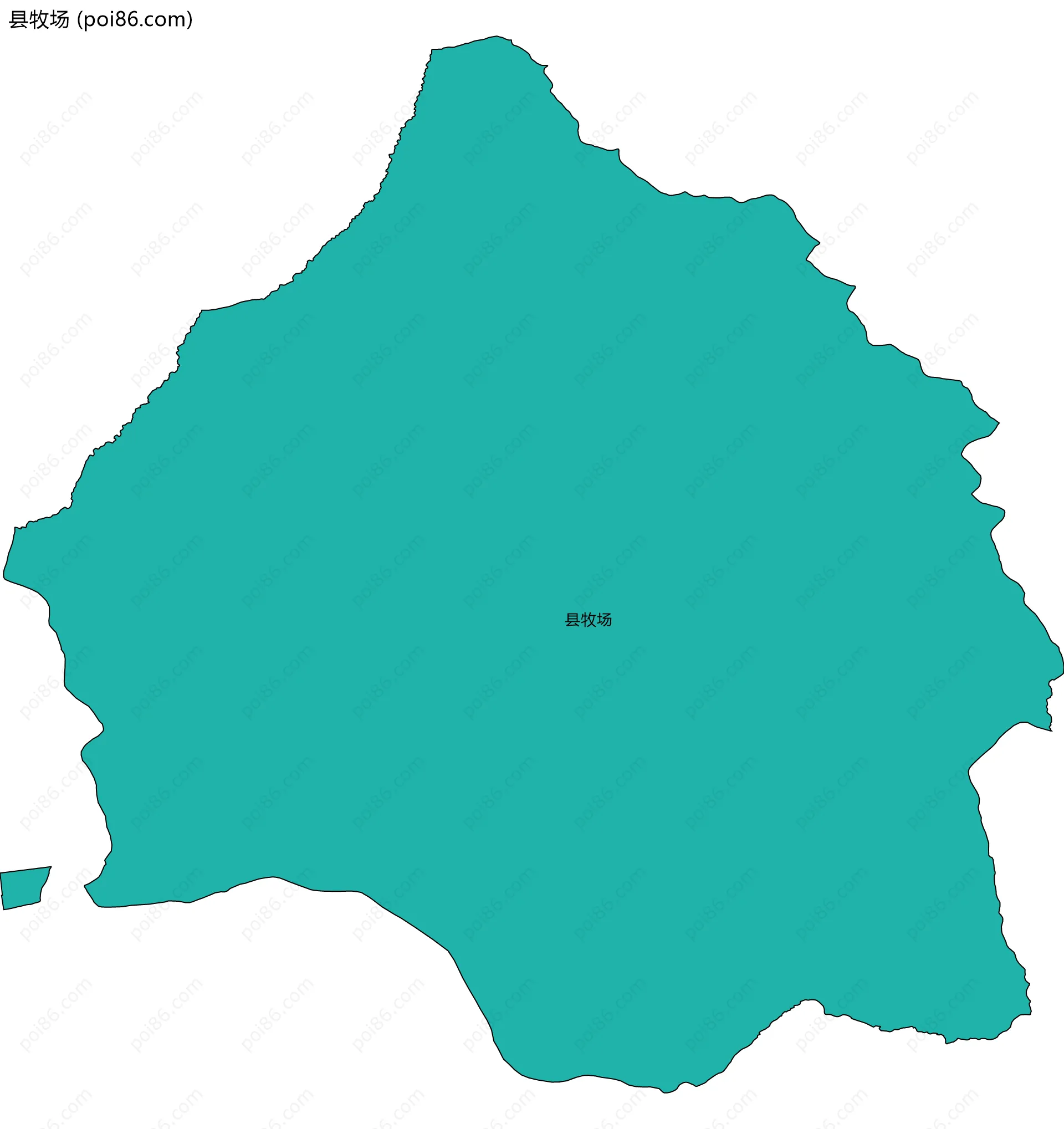 县牧场边界地图