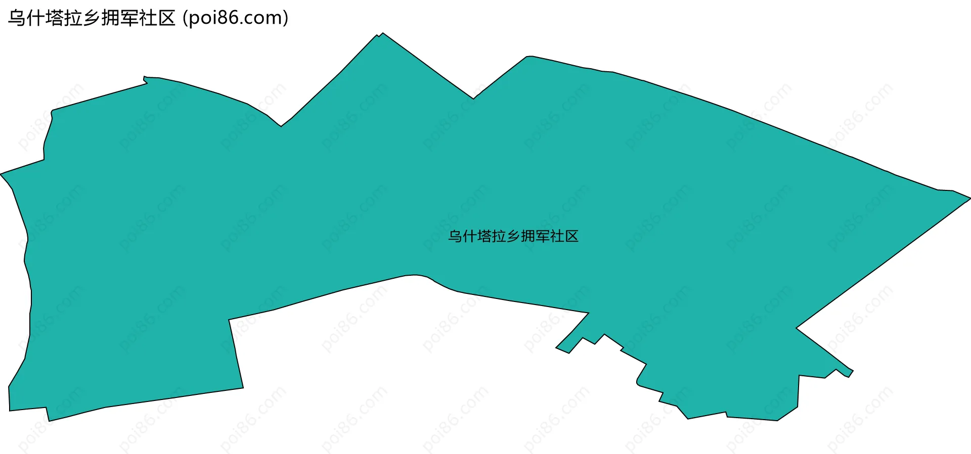乌什塔拉乡拥军社区边界地图