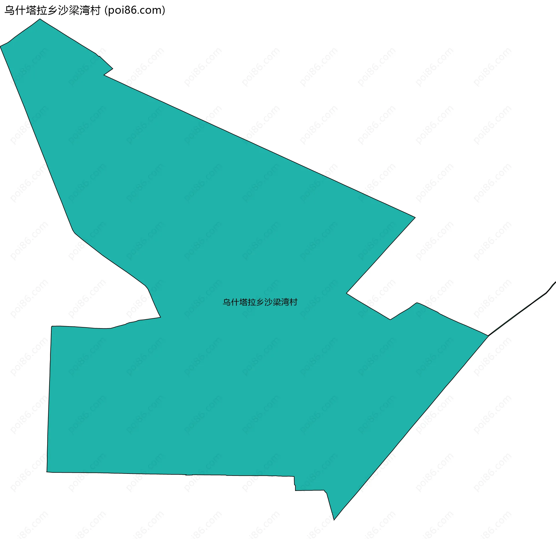 乌什塔拉乡沙梁湾村边界地图