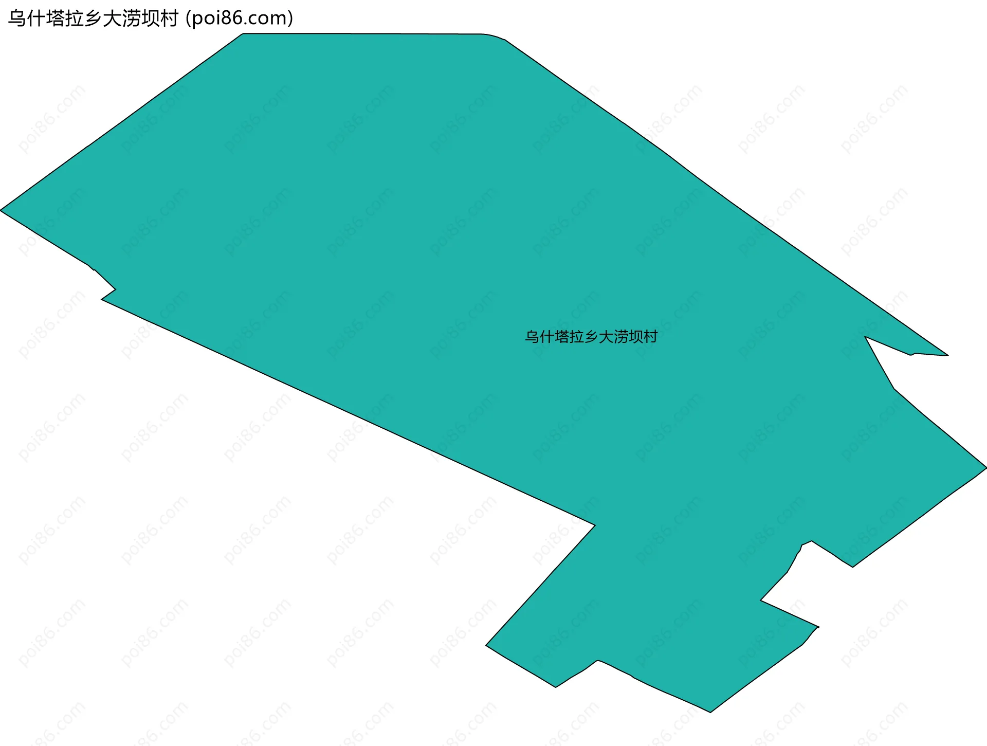 乌什塔拉乡大涝坝村边界地图