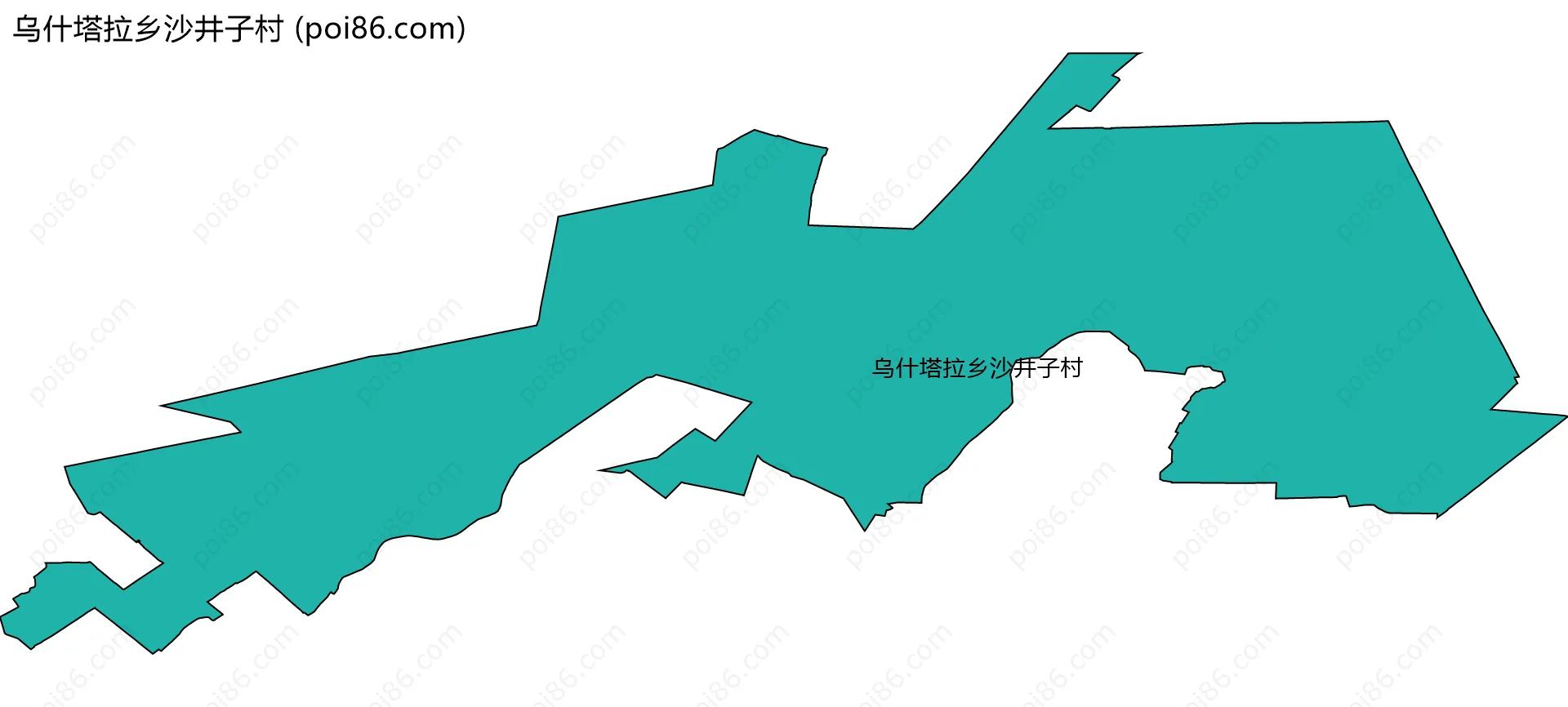 乌什塔拉乡沙井子村边界地图