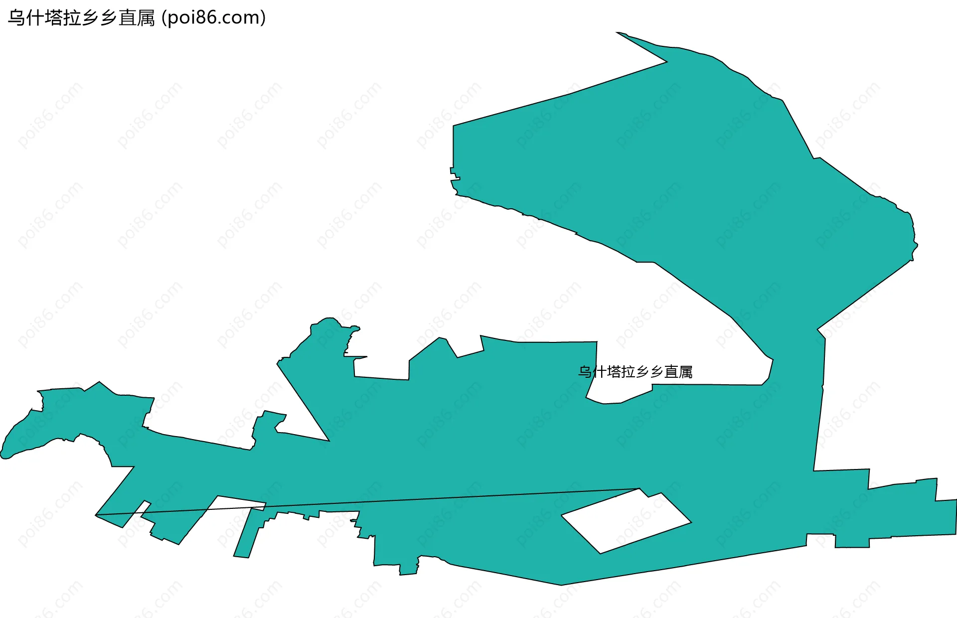 乌什塔拉乡乡直属边界地图