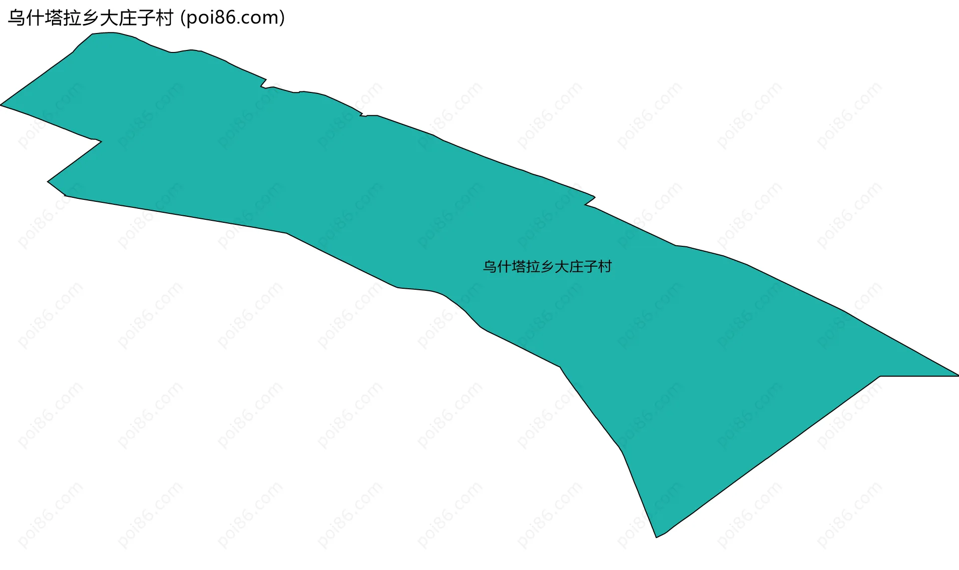 乌什塔拉乡大庄子村边界地图