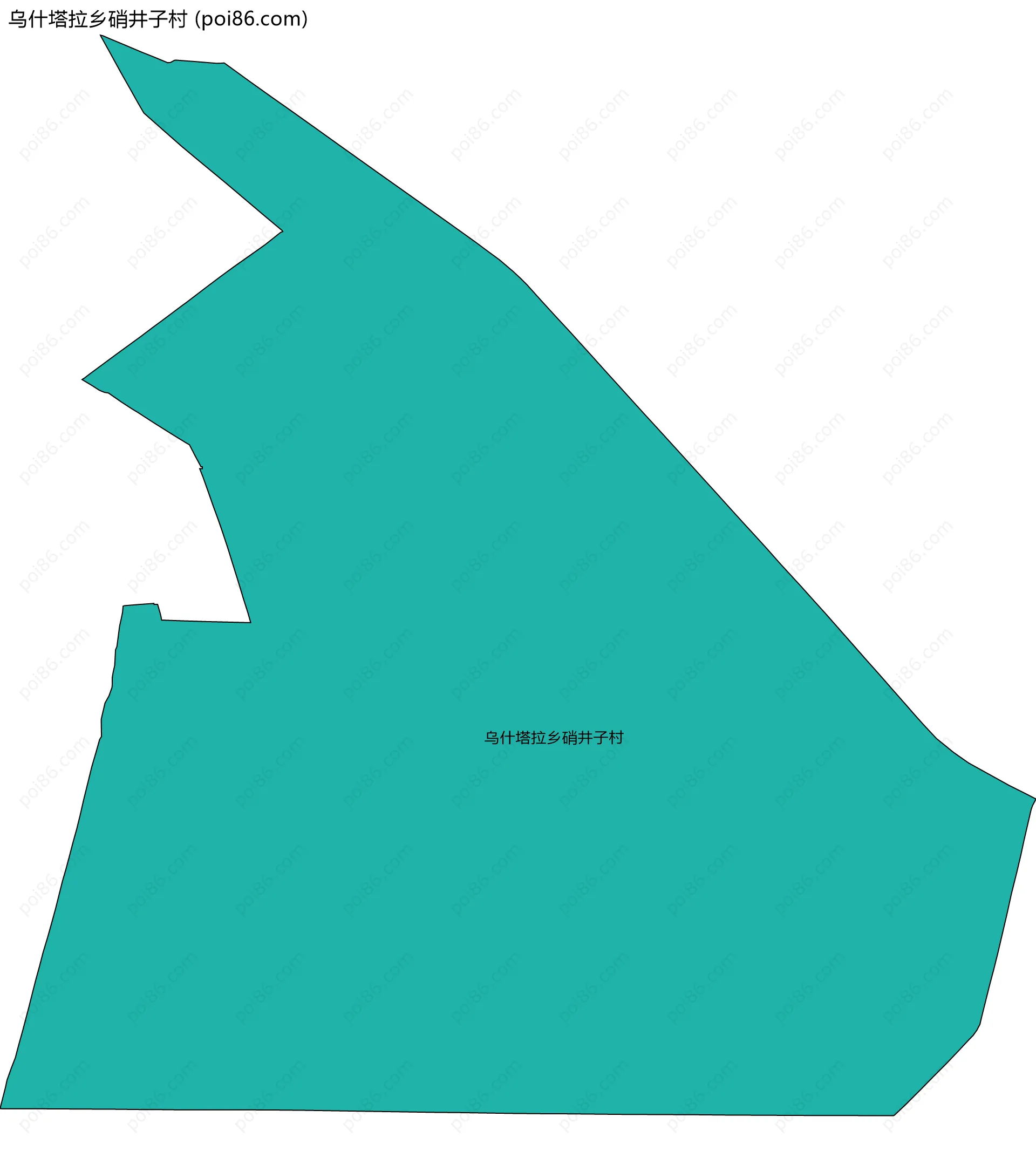 乌什塔拉乡硝井子村边界地图