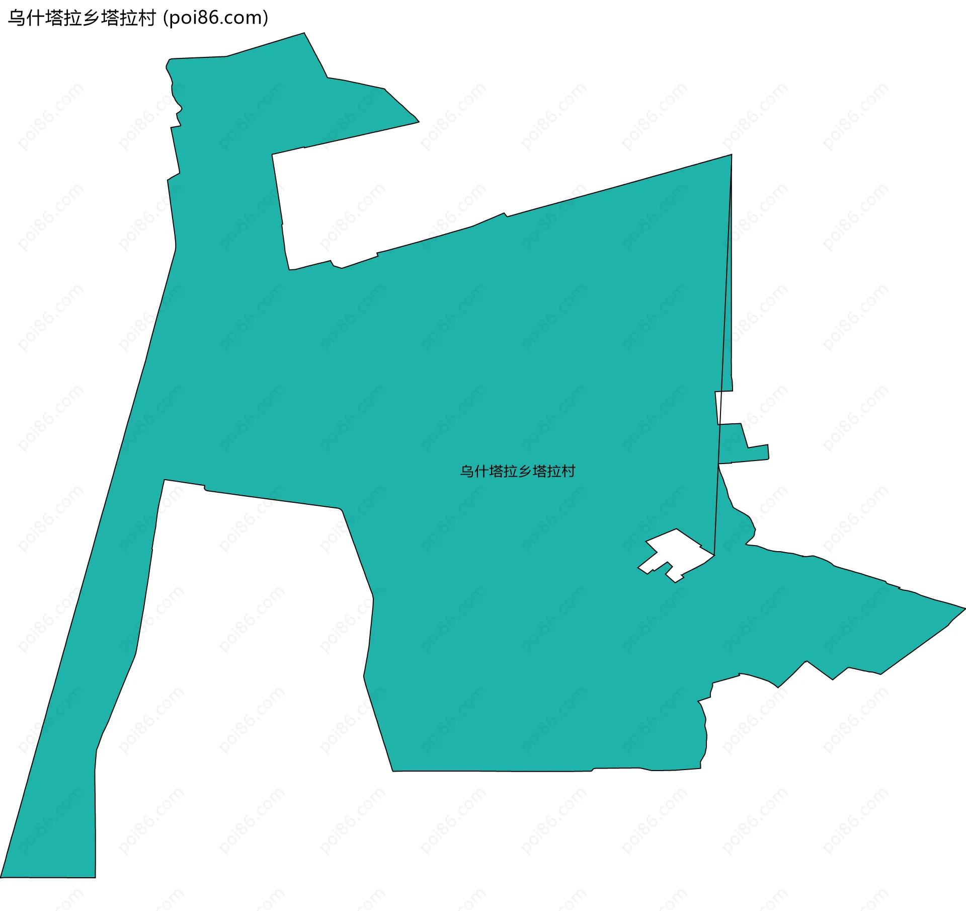 乌什塔拉乡塔拉村边界地图