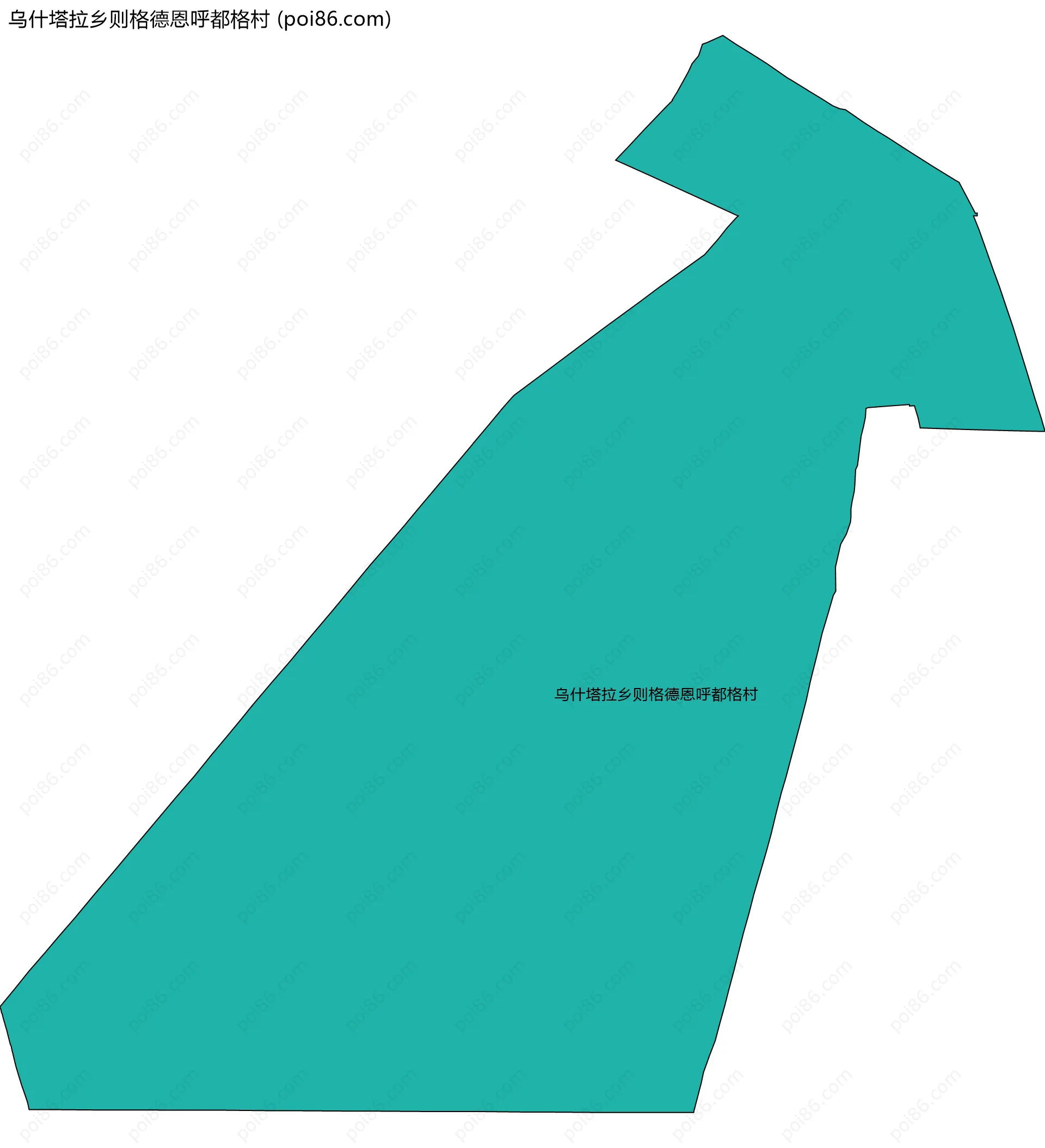 乌什塔拉乡则格德恩呼都格村边界地图