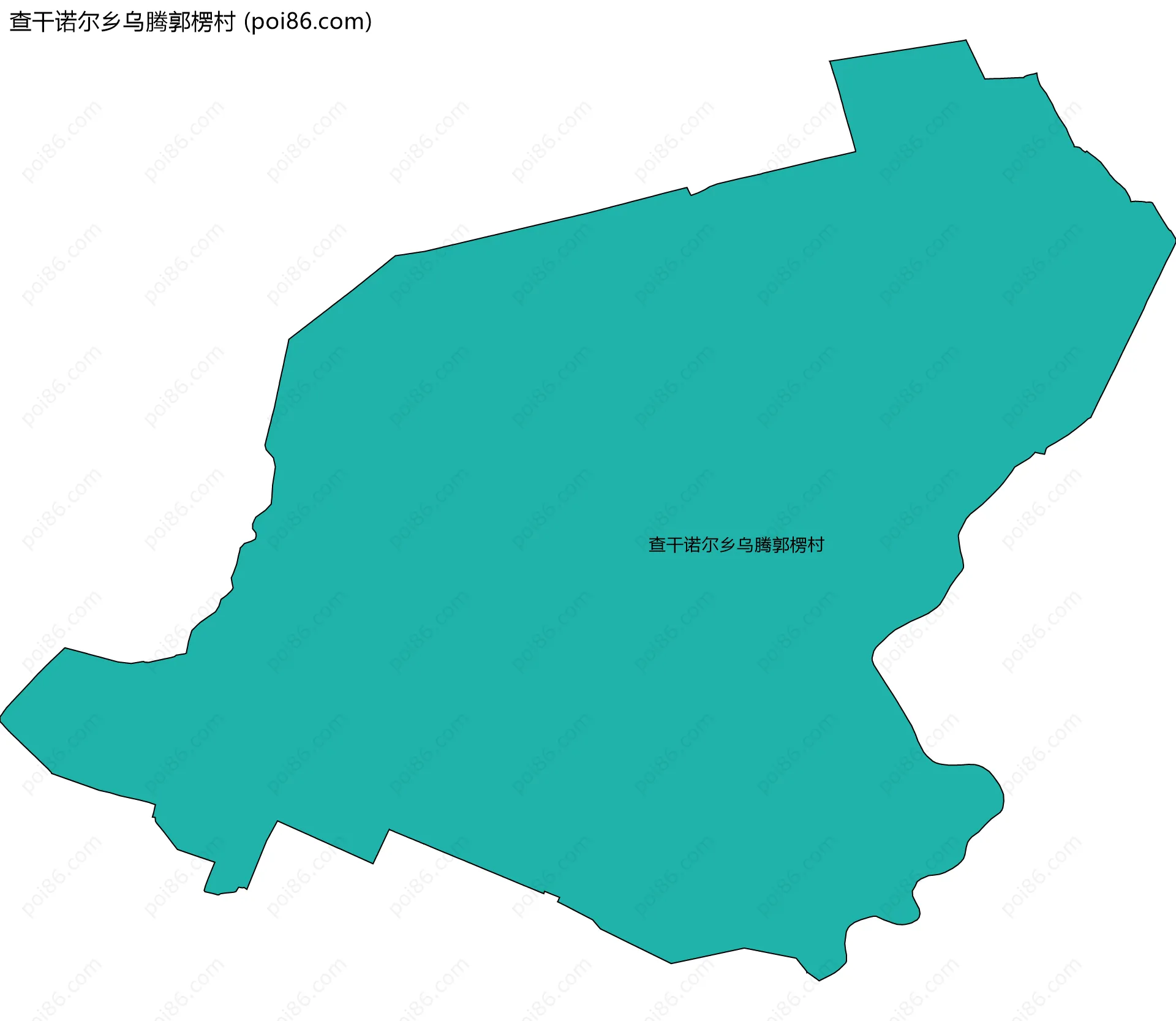 查干诺尔乡乌腾郭楞村边界地图