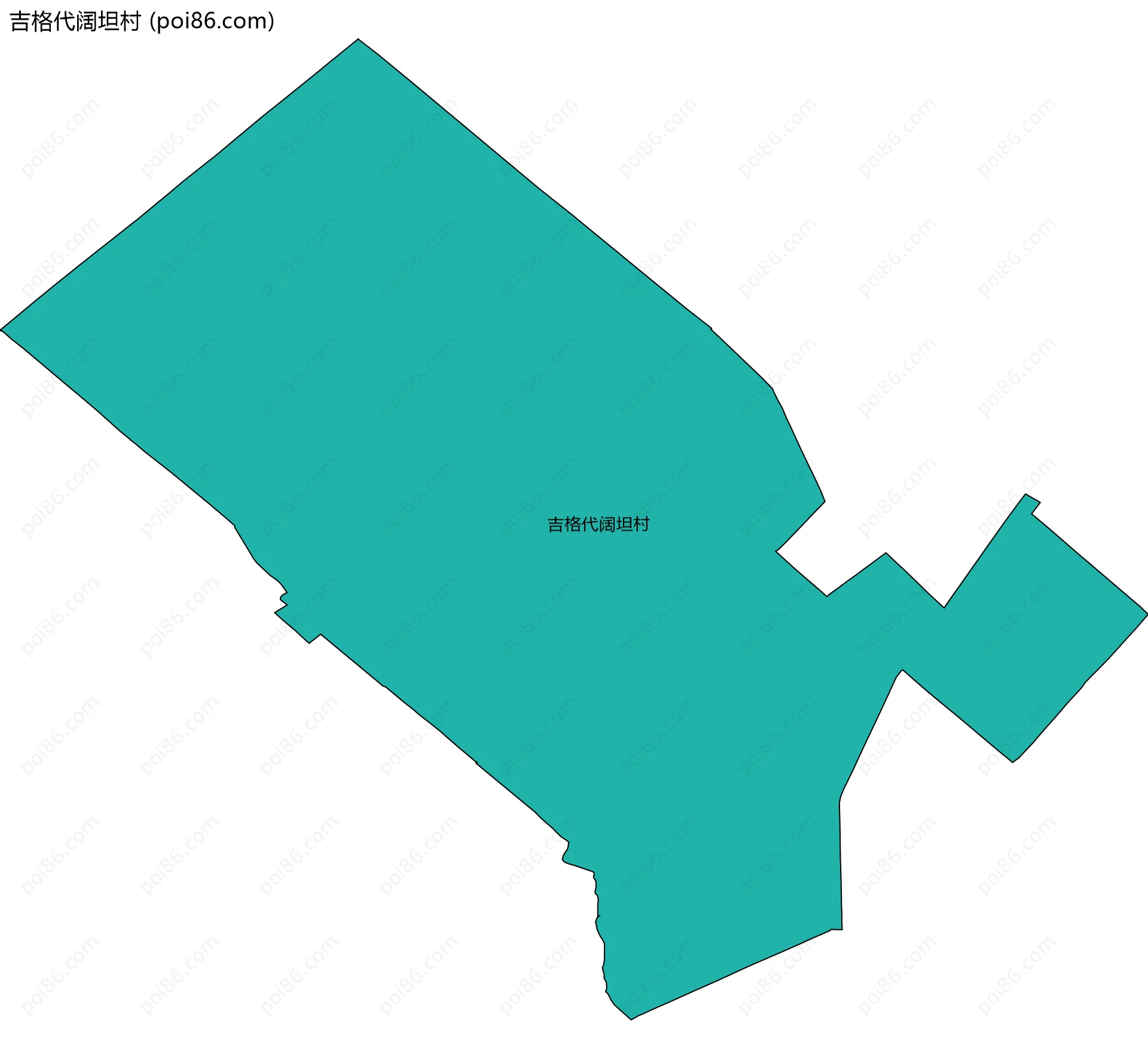 吉格代阔坦村边界地图