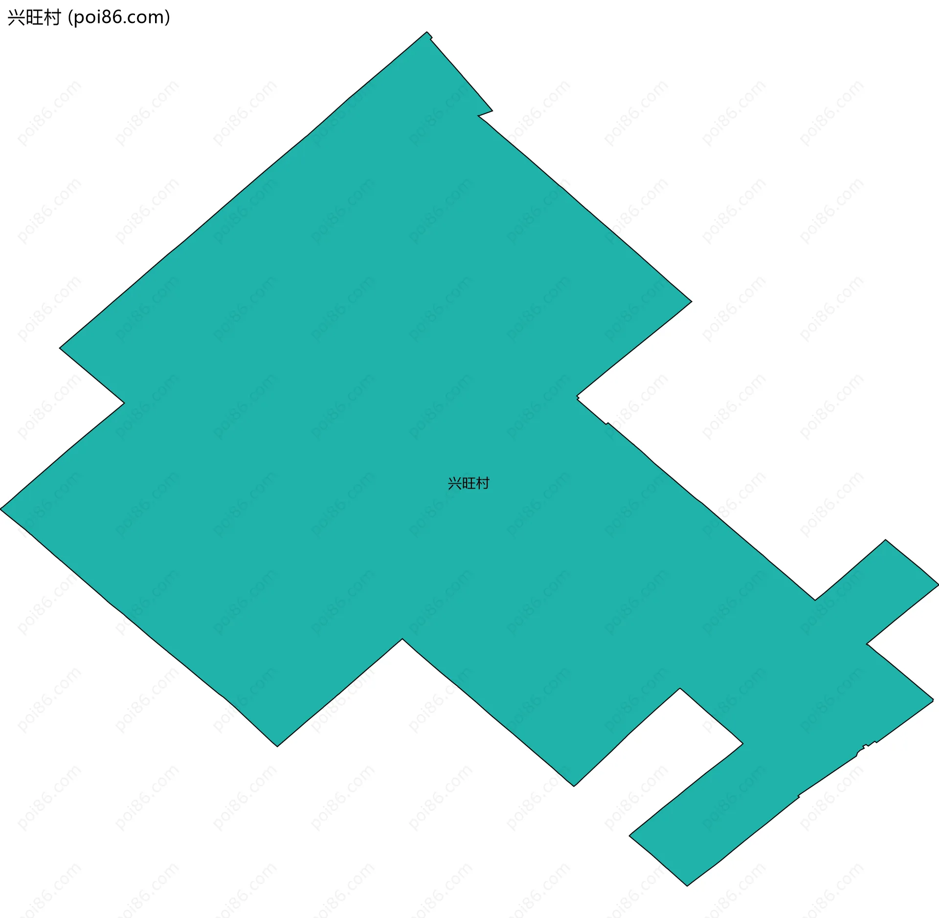 兴旺村边界地图