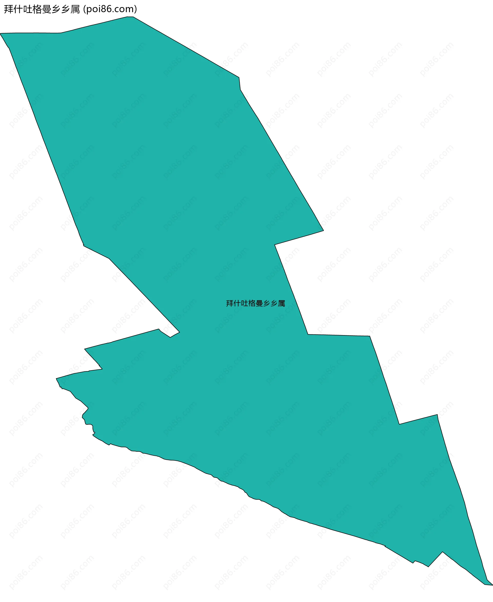 拜什吐格曼乡乡属边界地图