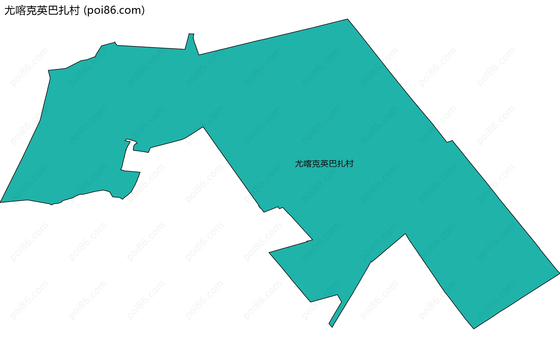 尤喀克英巴扎村边界地图