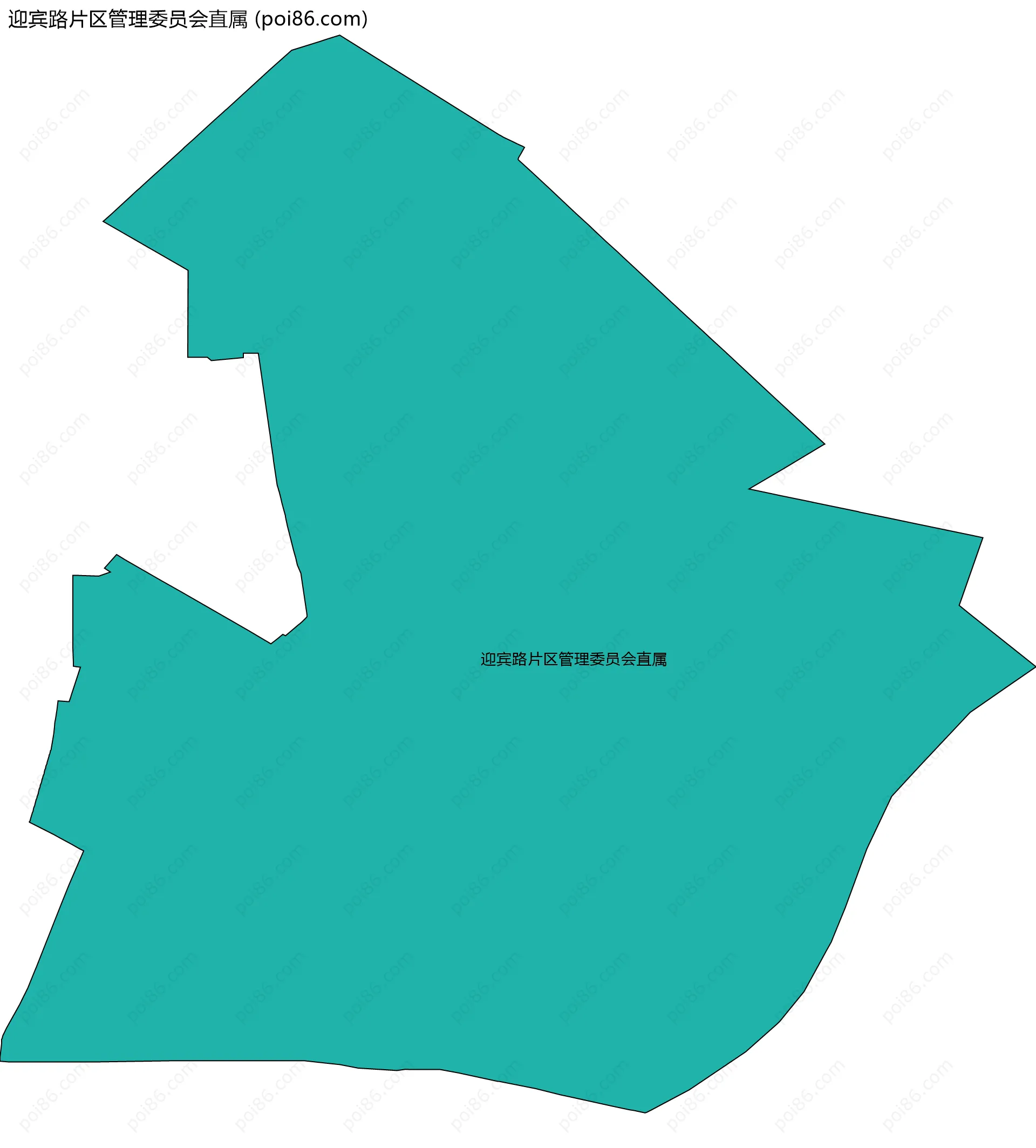 迎宾路片区管理委员会直属边界地图