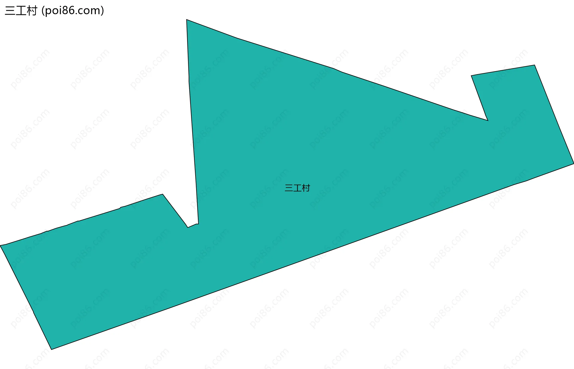 三工村边界地图