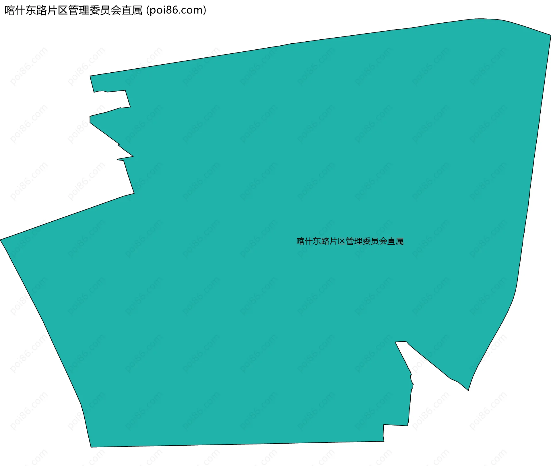 喀什东路片区管理委员会直属边界地图