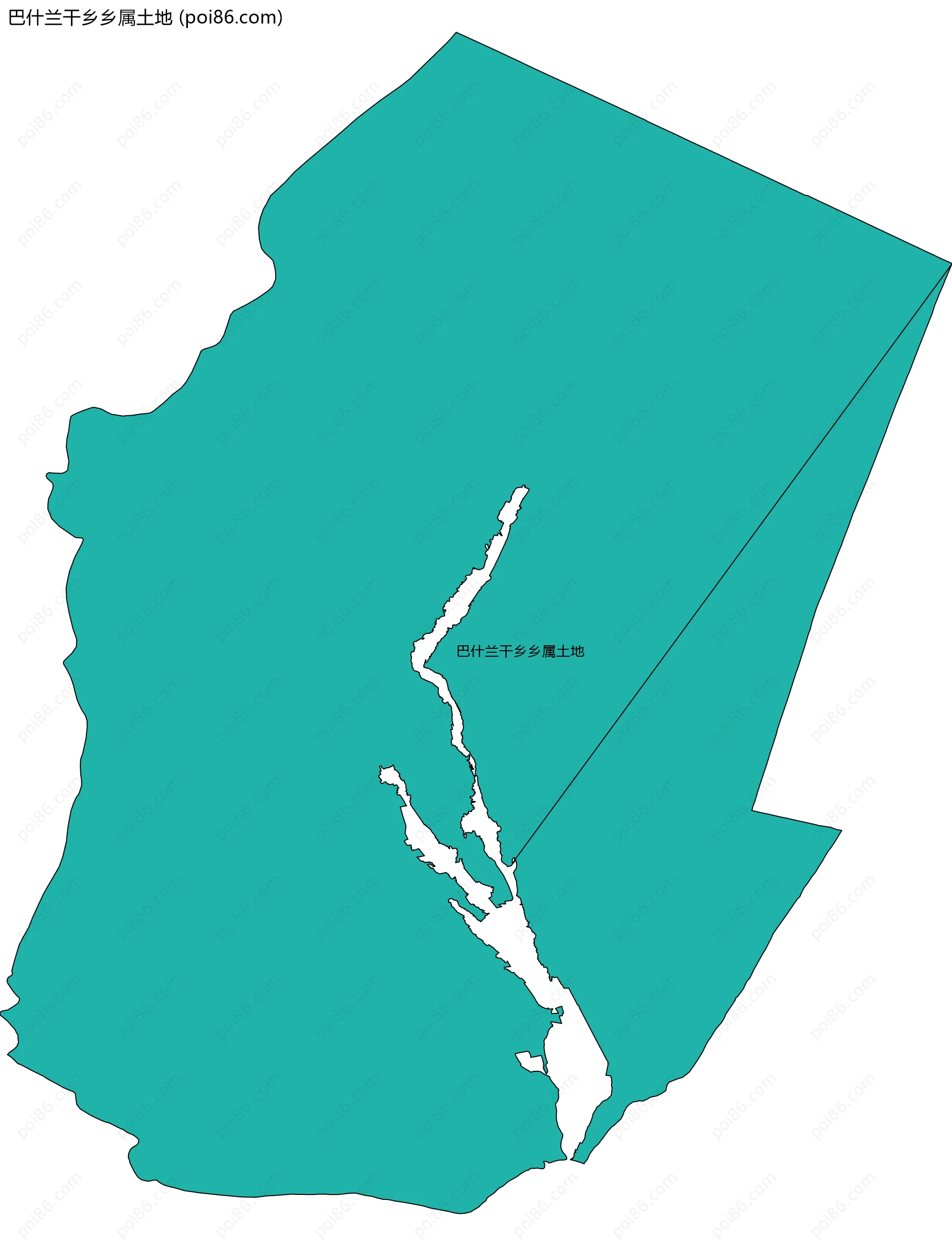巴什兰干乡乡属土地边界地图