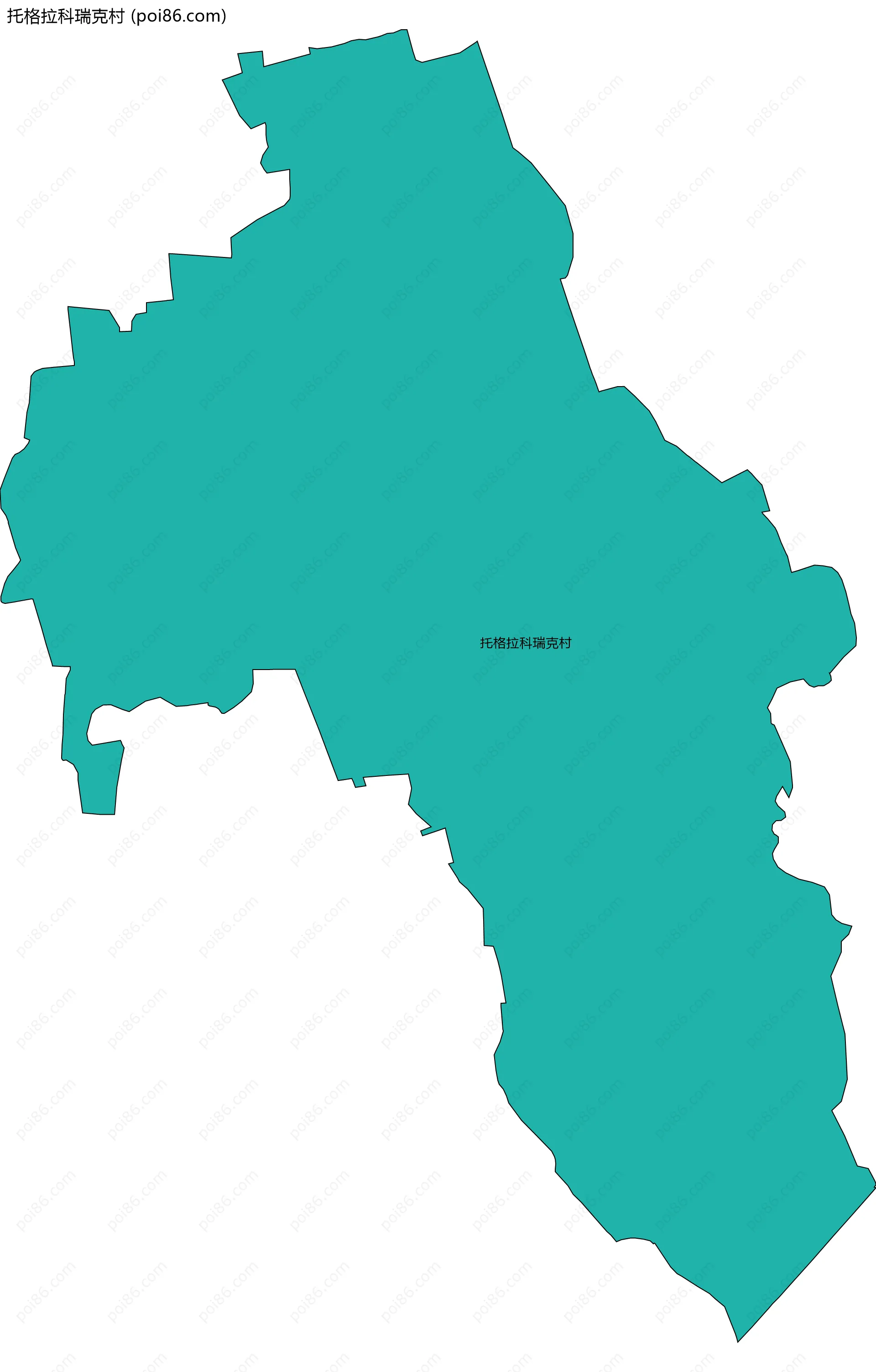 托格拉科瑞克村边界地图