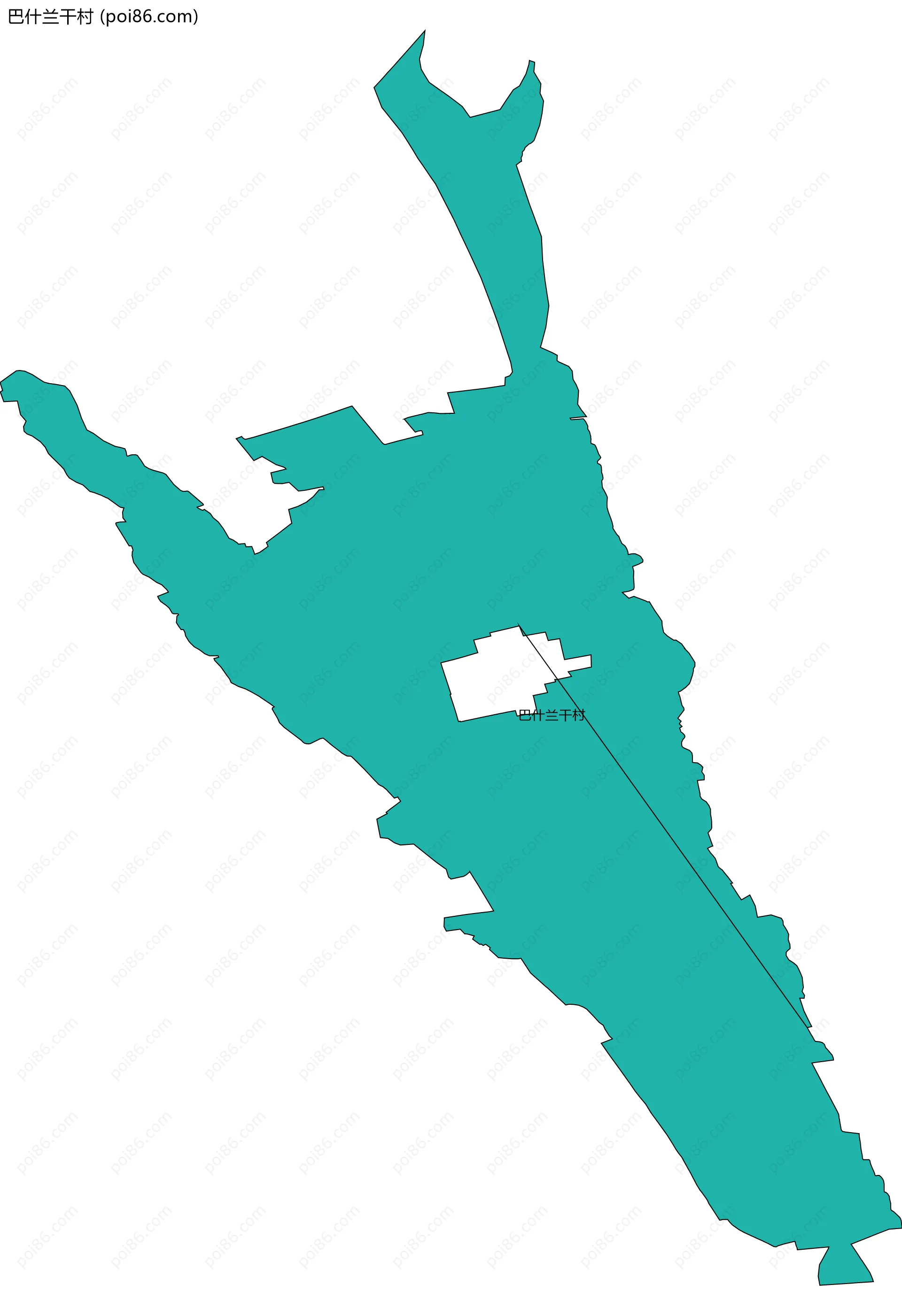 巴什兰干村边界地图