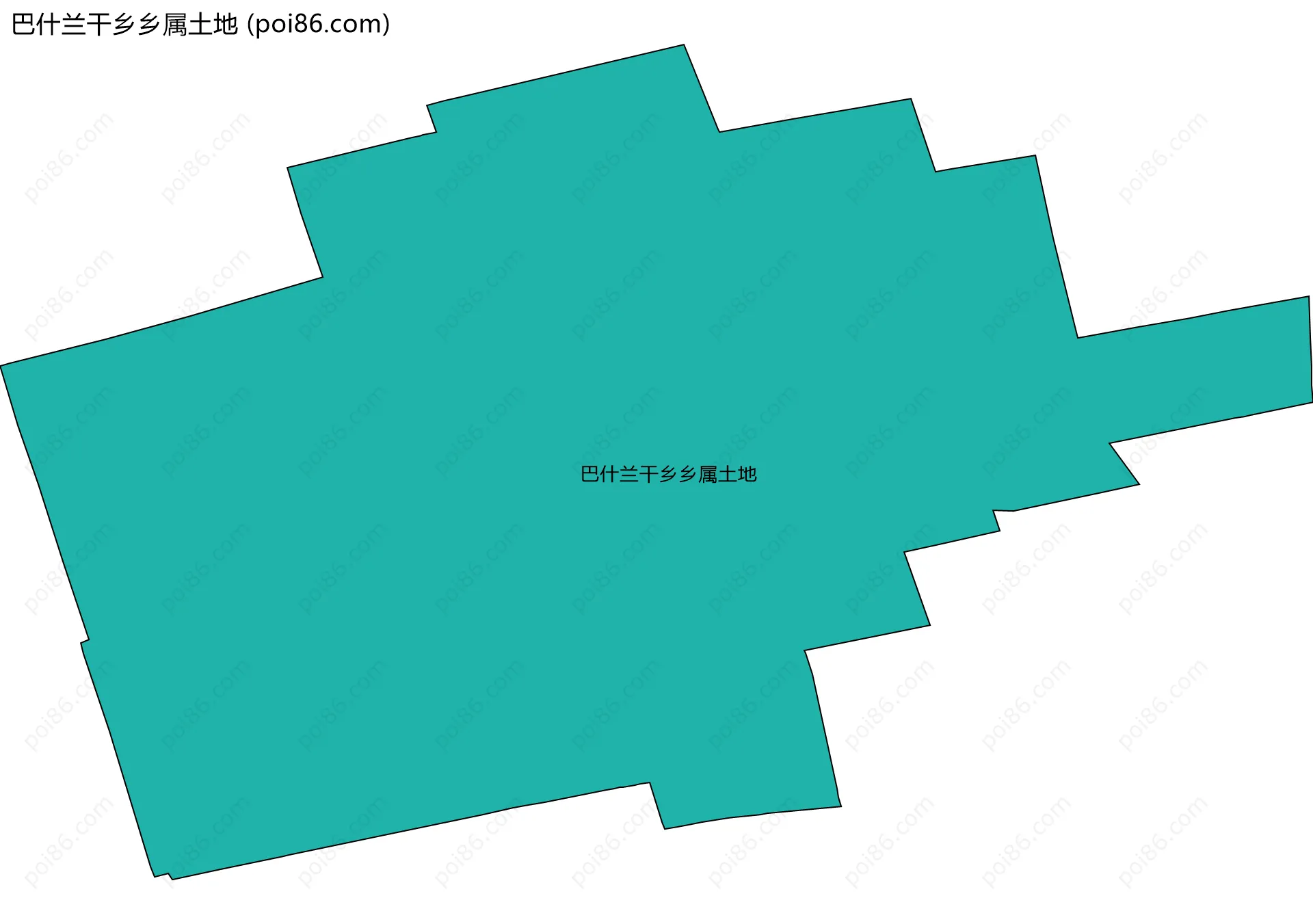 巴什兰干乡乡属土地边界地图