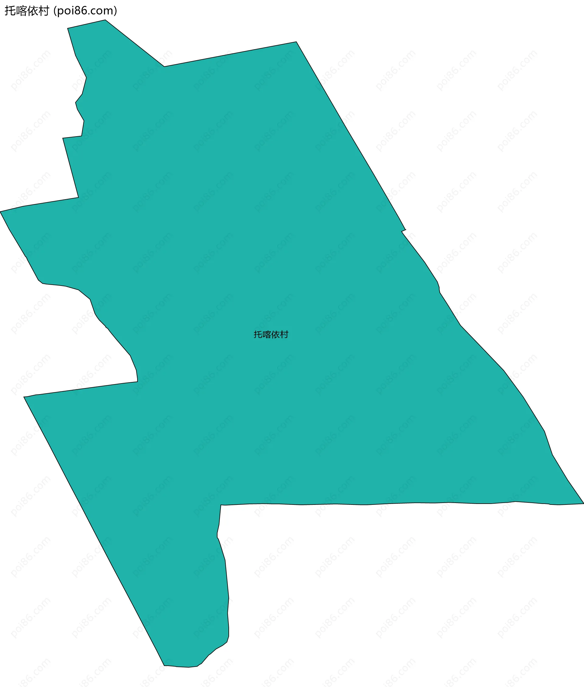 托喀依村边界地图