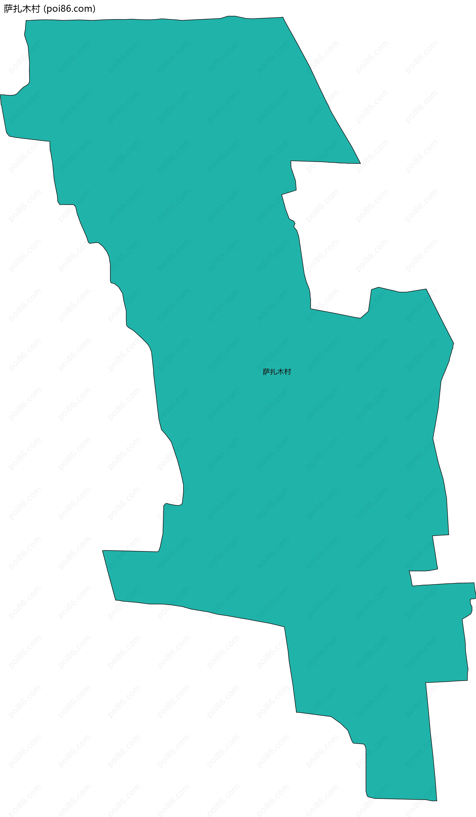 萨扎木村边界地图