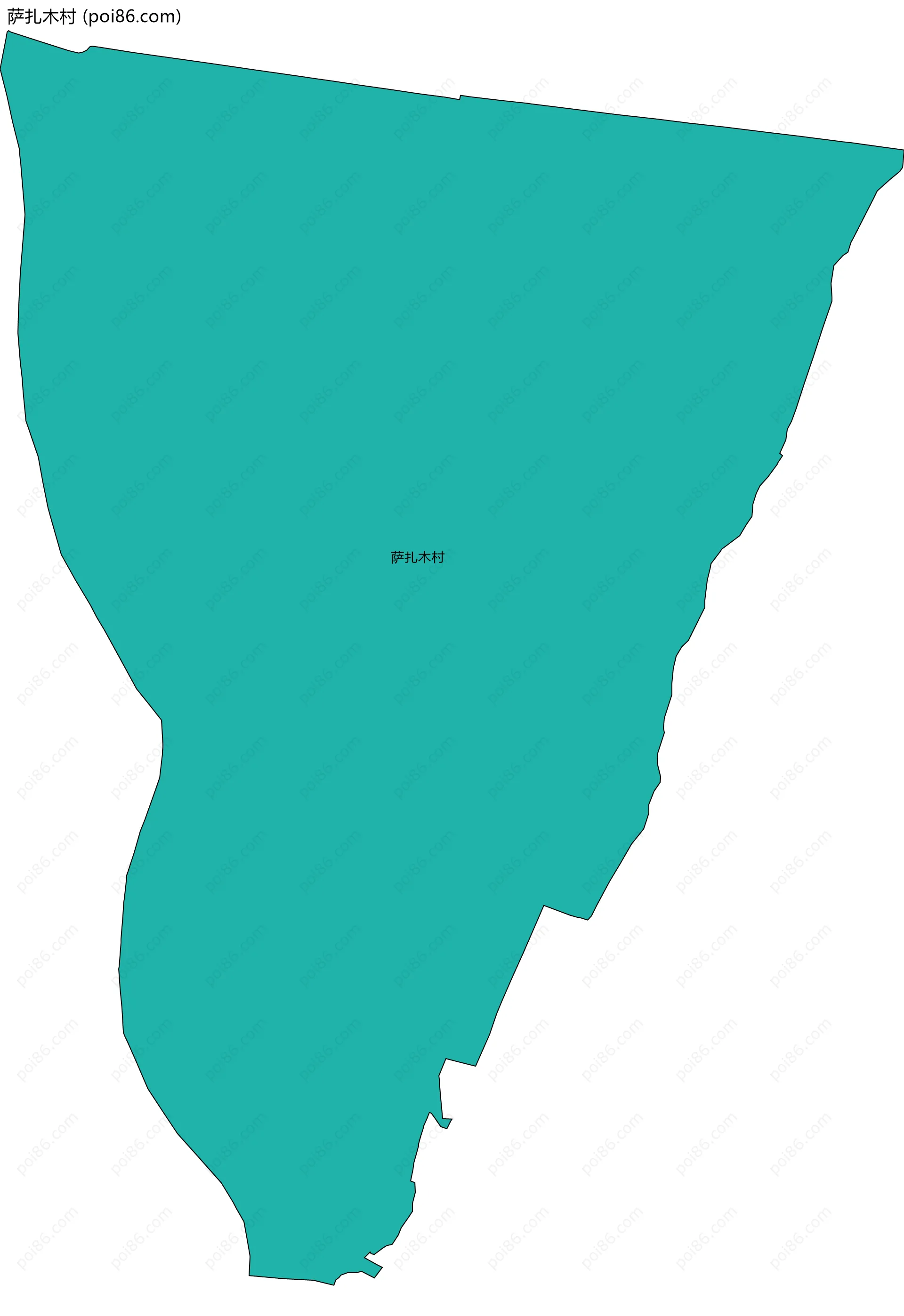 萨扎木村边界地图