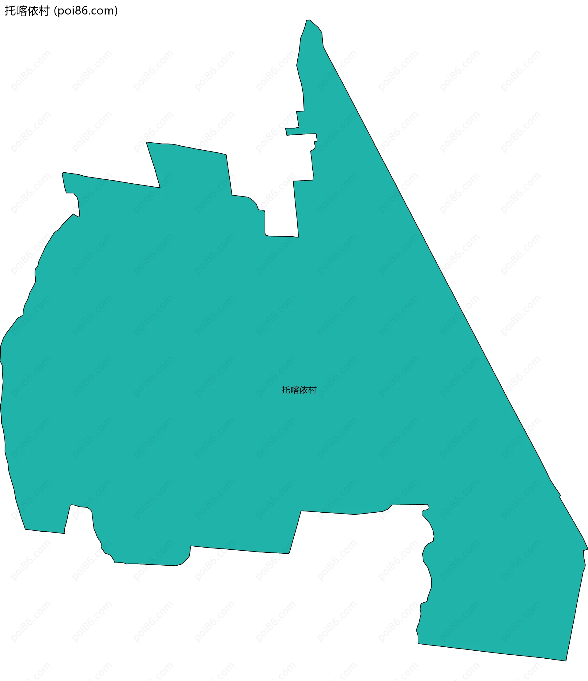 托喀依村边界地图