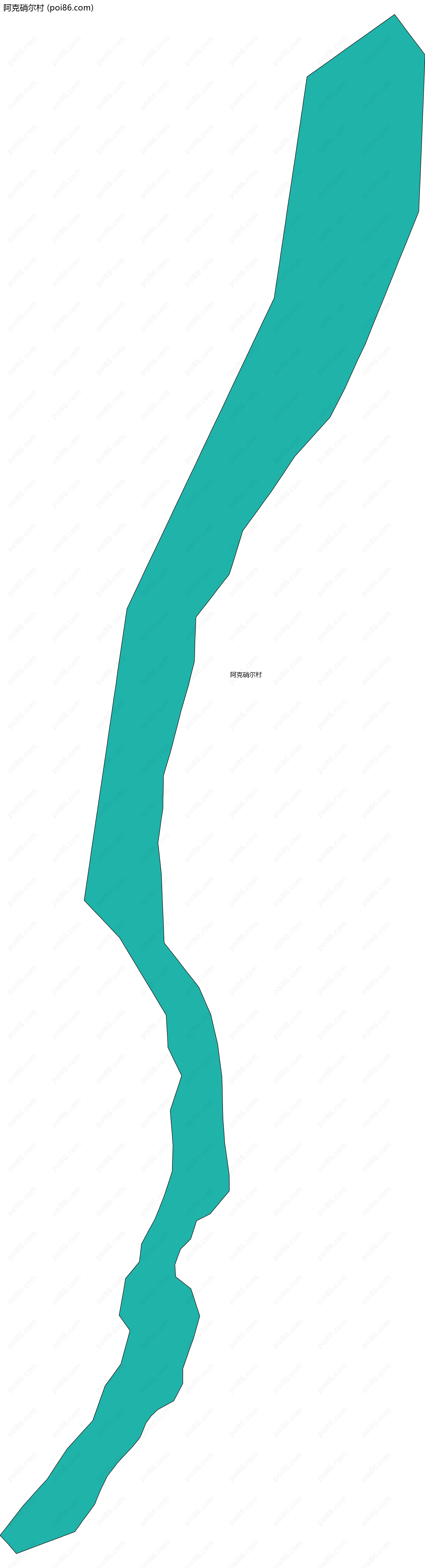 阿克硝尔村边界地图