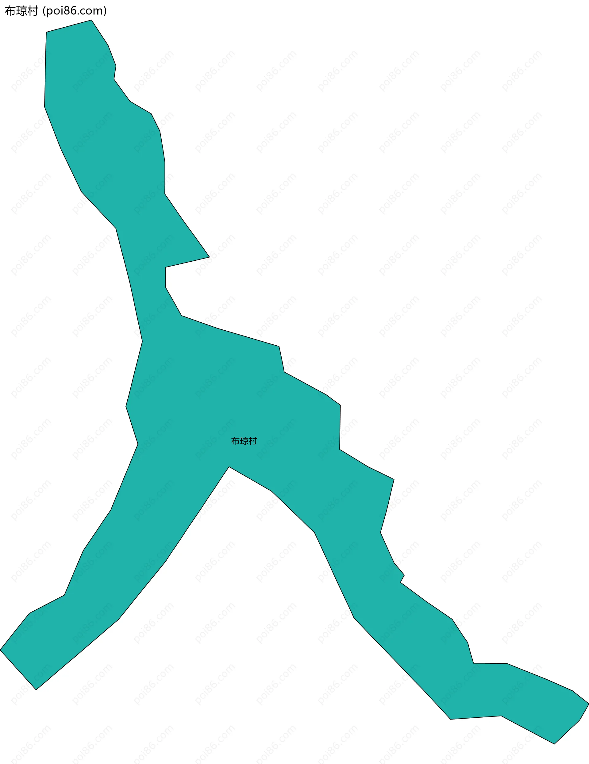 布琼村边界地图