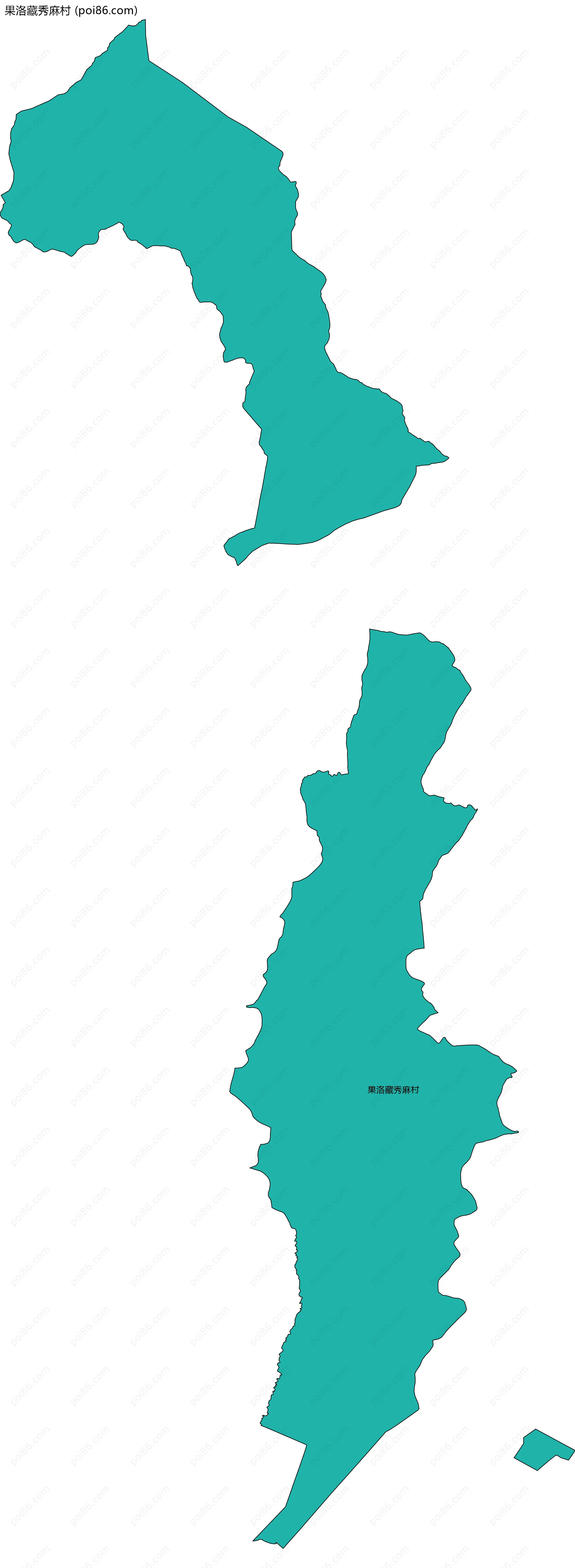 果洛藏秀麻村边界地图