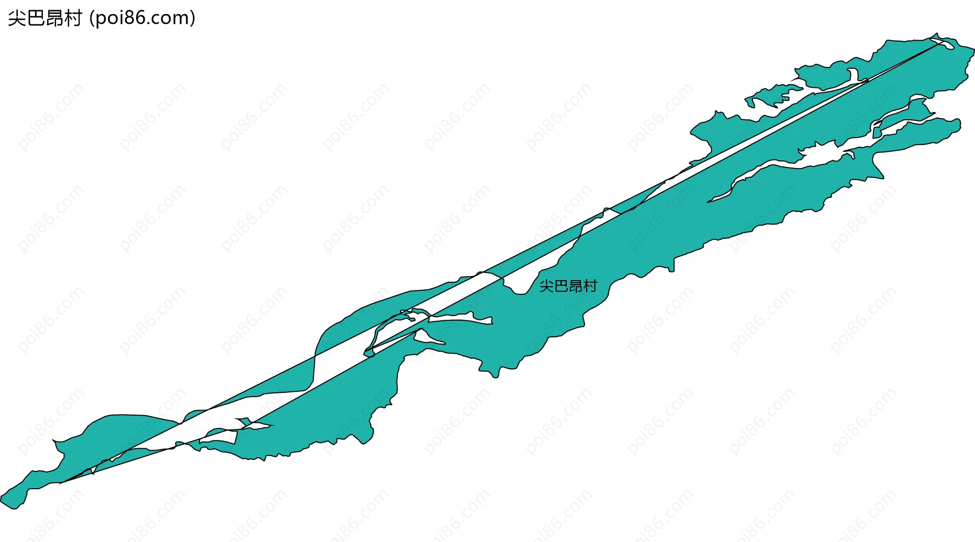 尖巴昂村边界地图