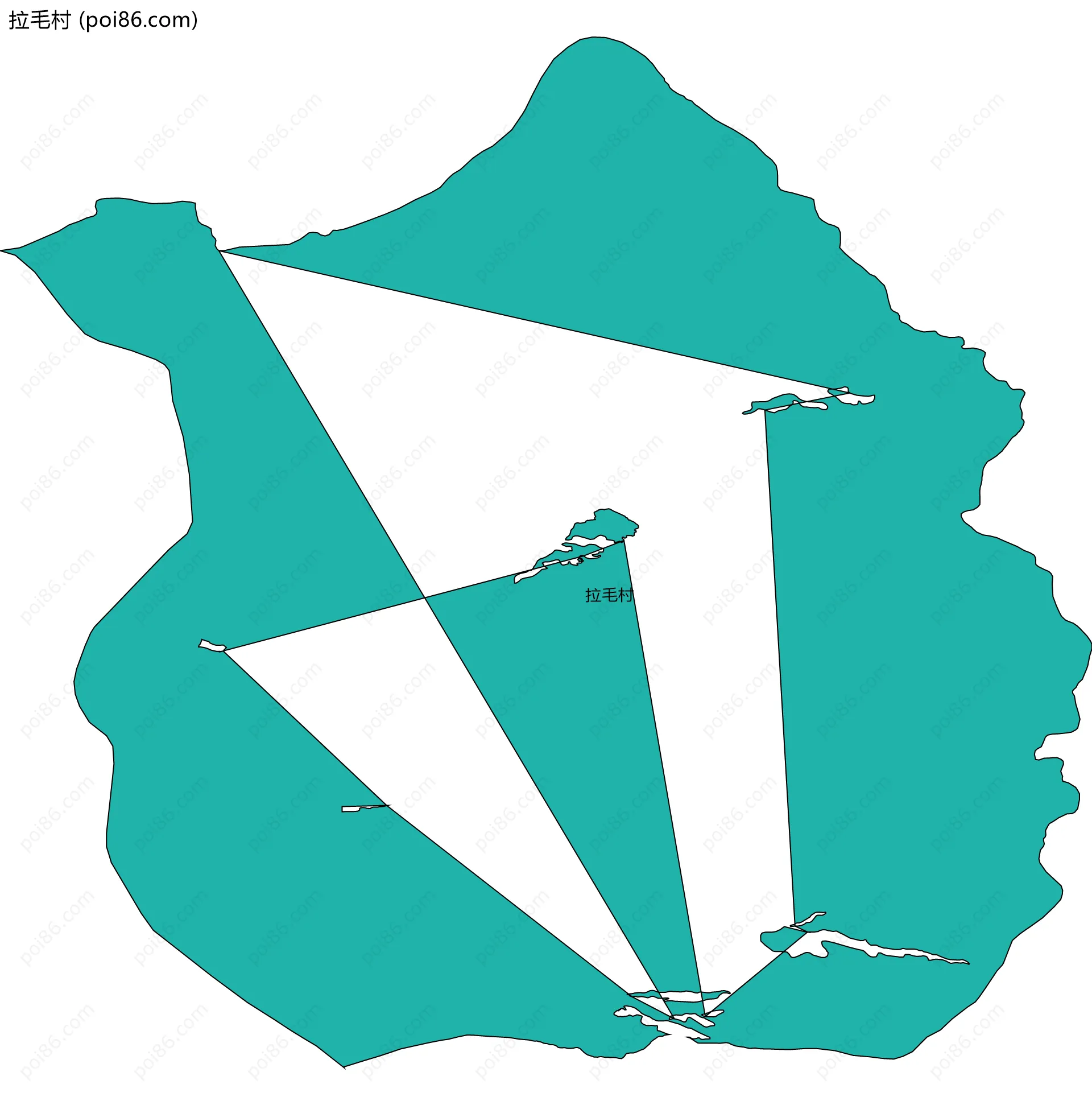拉毛村边界地图