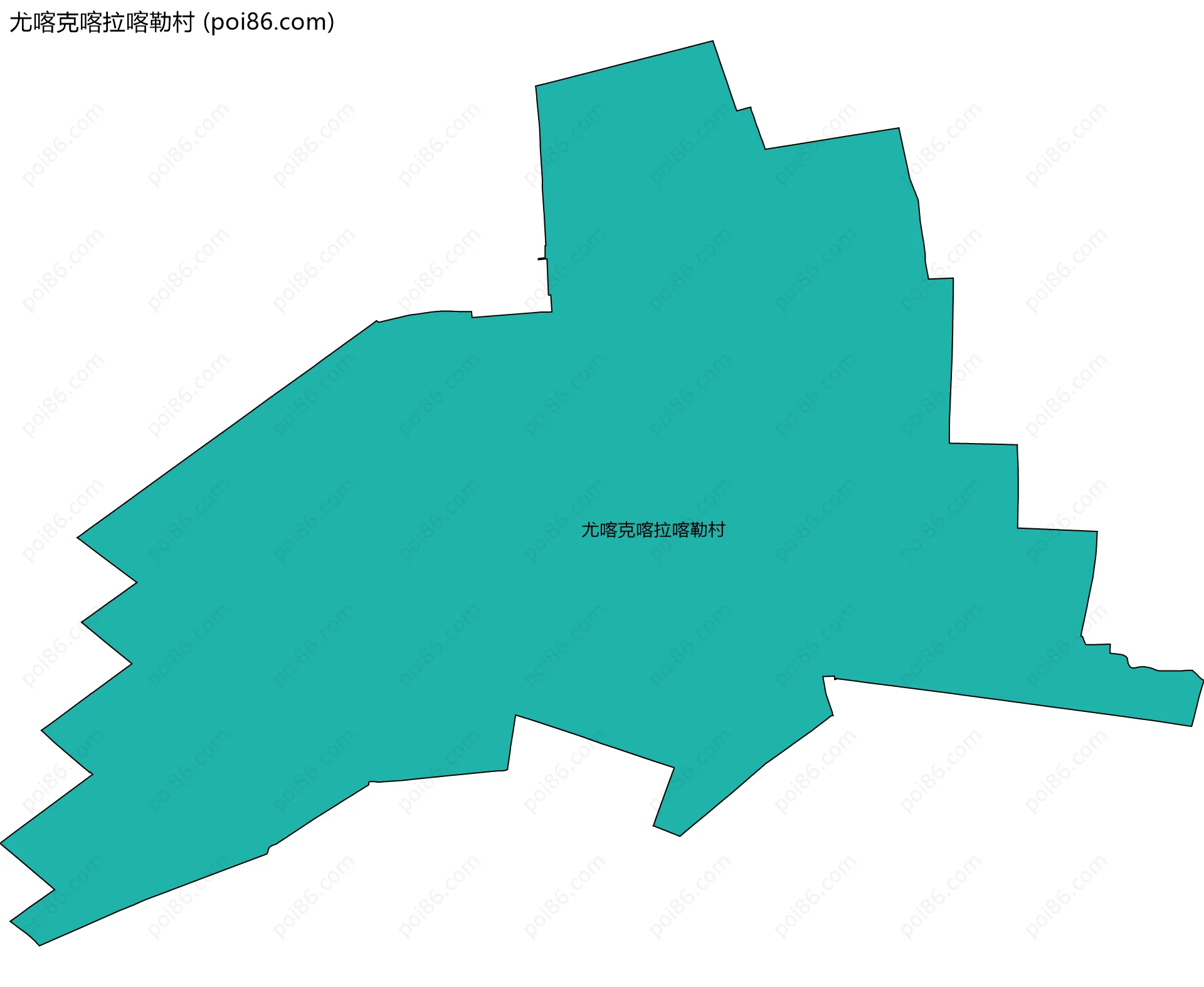 尤喀克喀拉喀勒村边界地图
