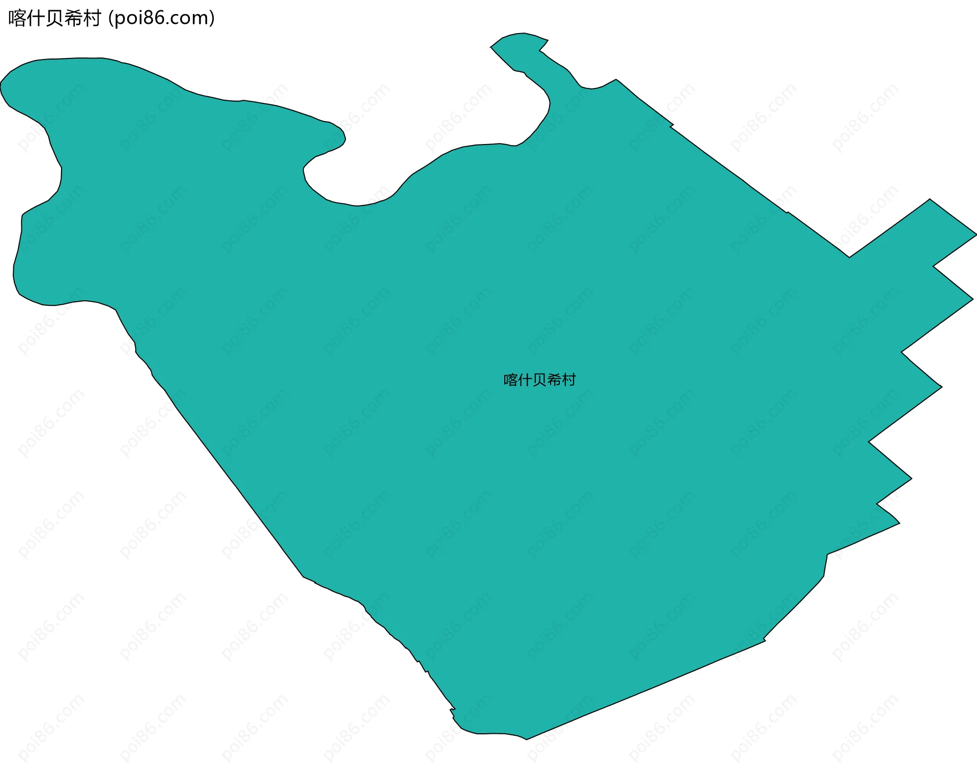 喀什贝希村边界地图