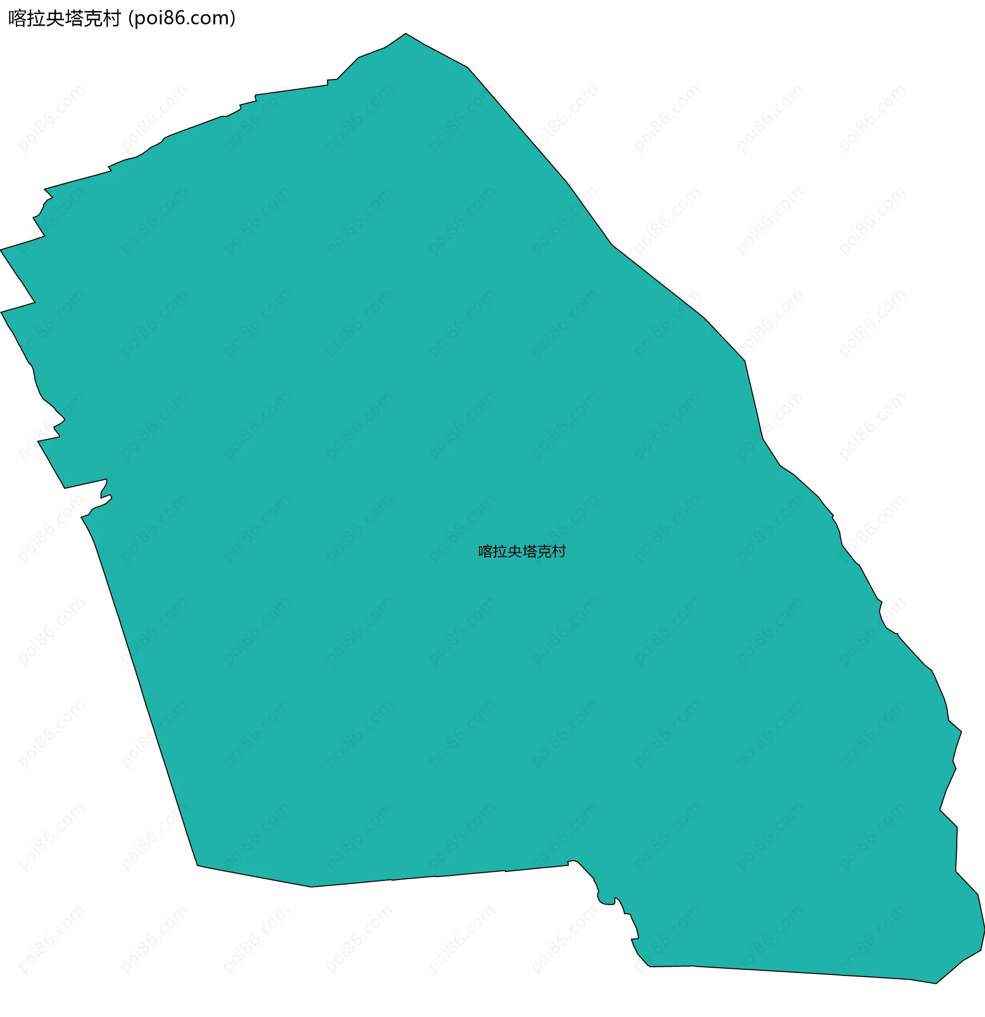 喀拉央塔克村边界地图
