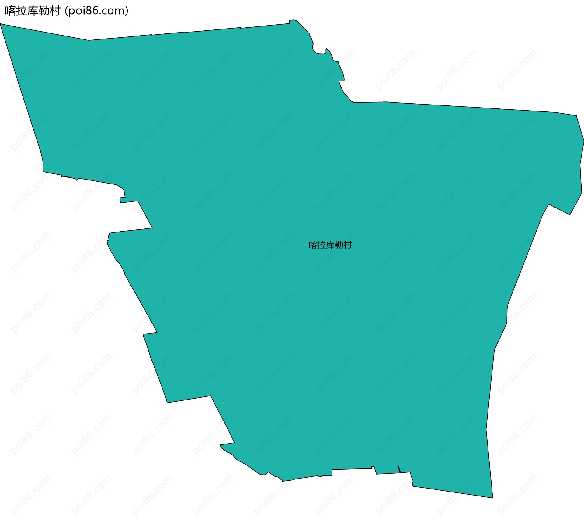 喀拉库勒村边界地图