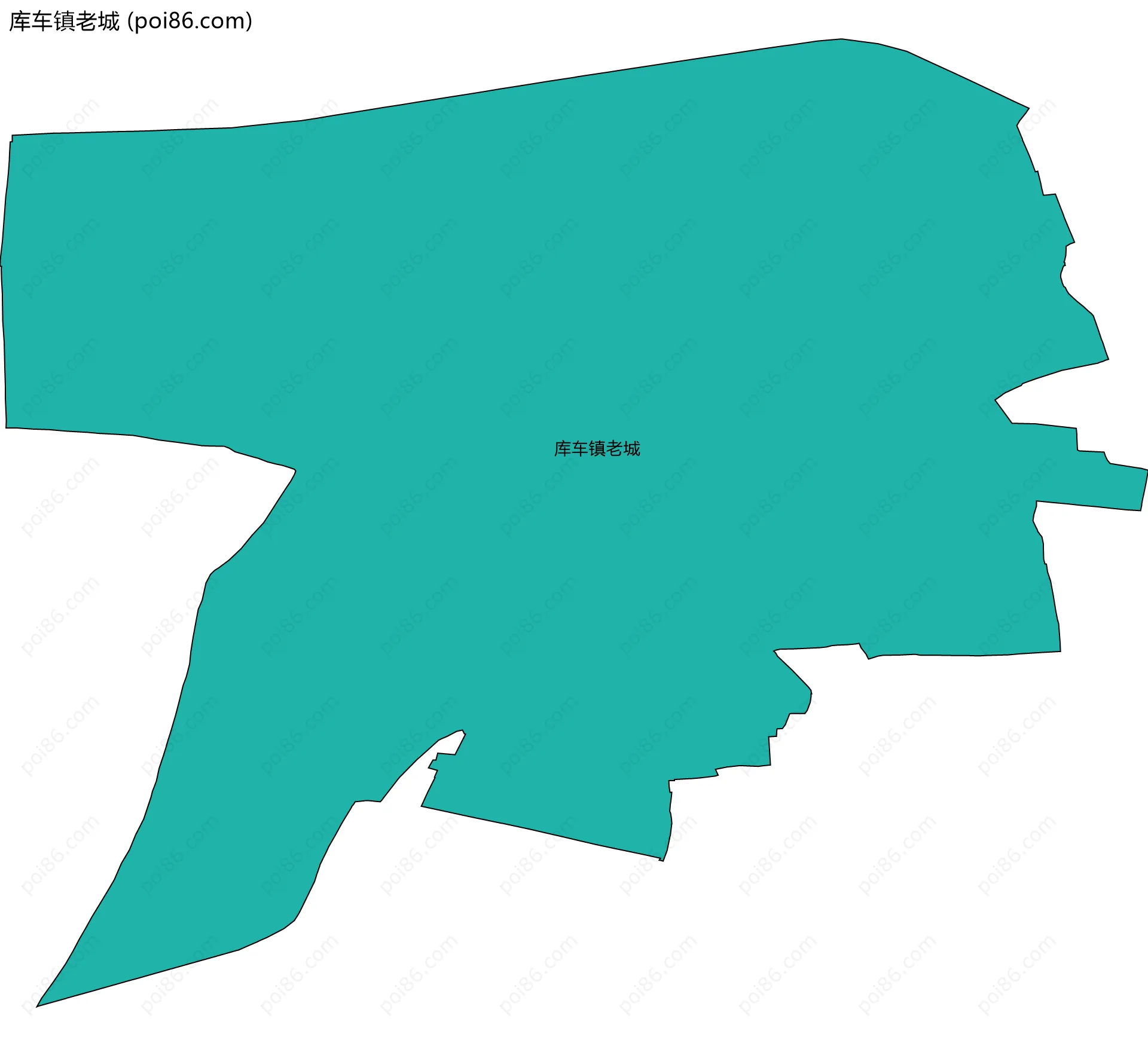 库车镇老城边界地图