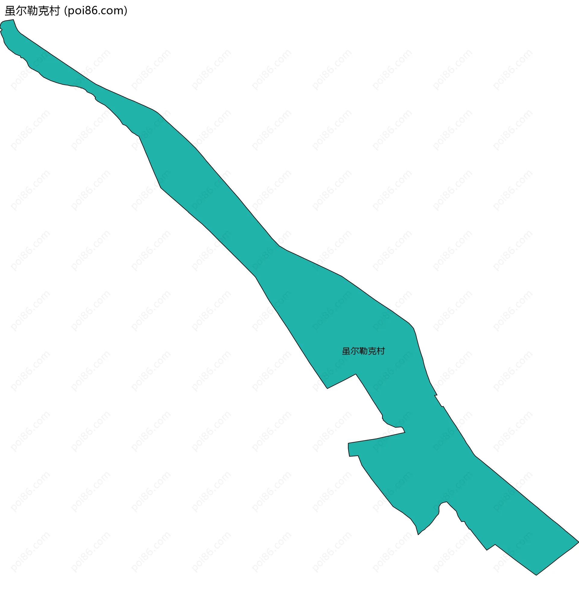 虽尔勒克村边界地图