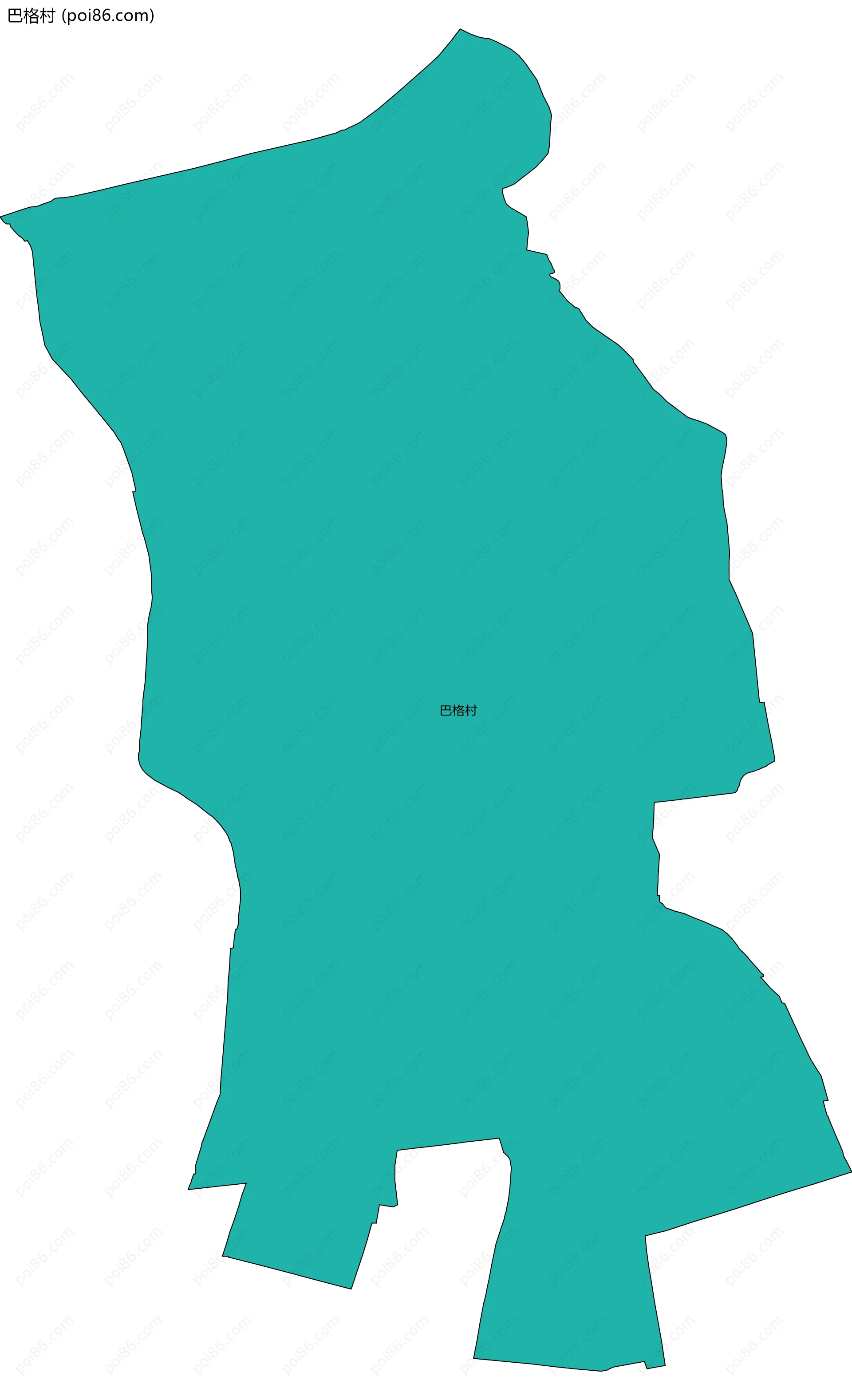 巴格村边界地图