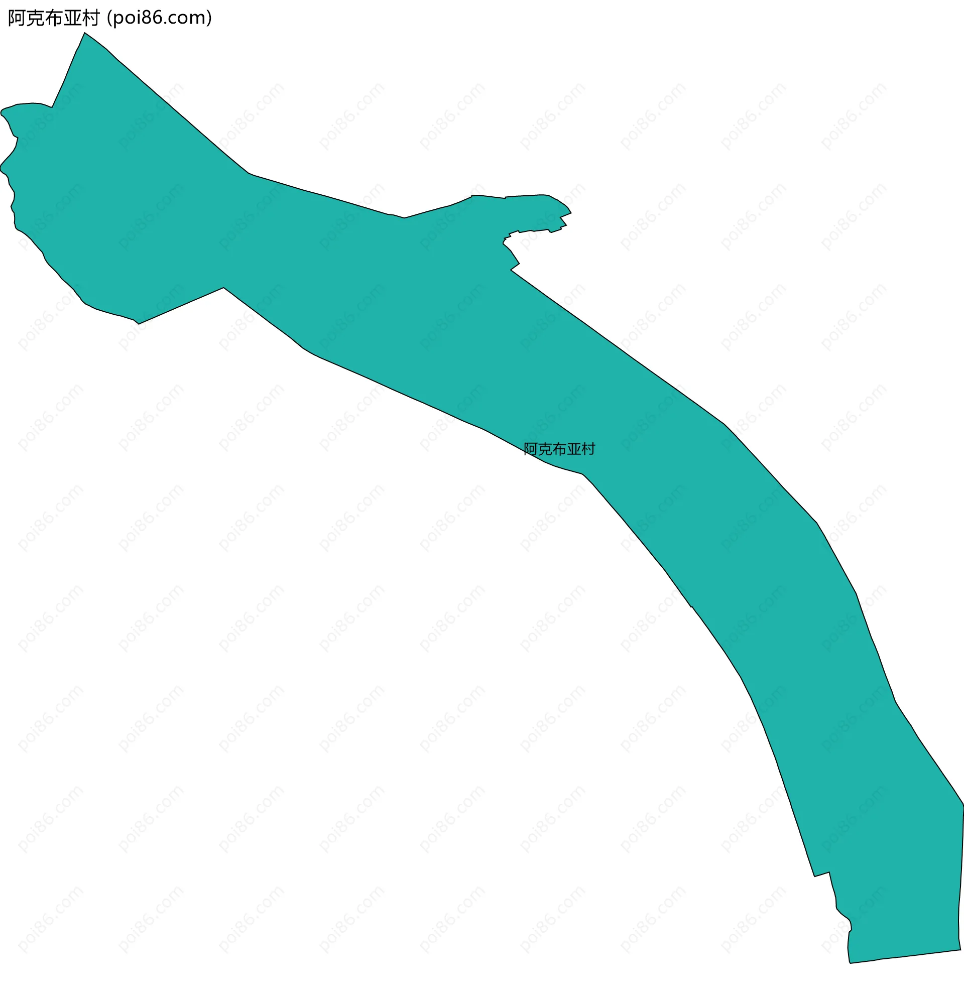 阿克布亚村边界地图