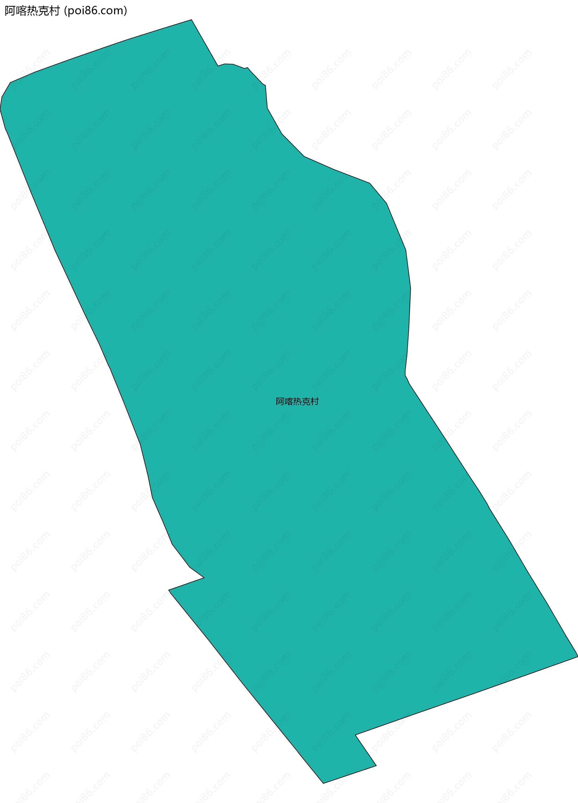 阿喀热克村边界地图